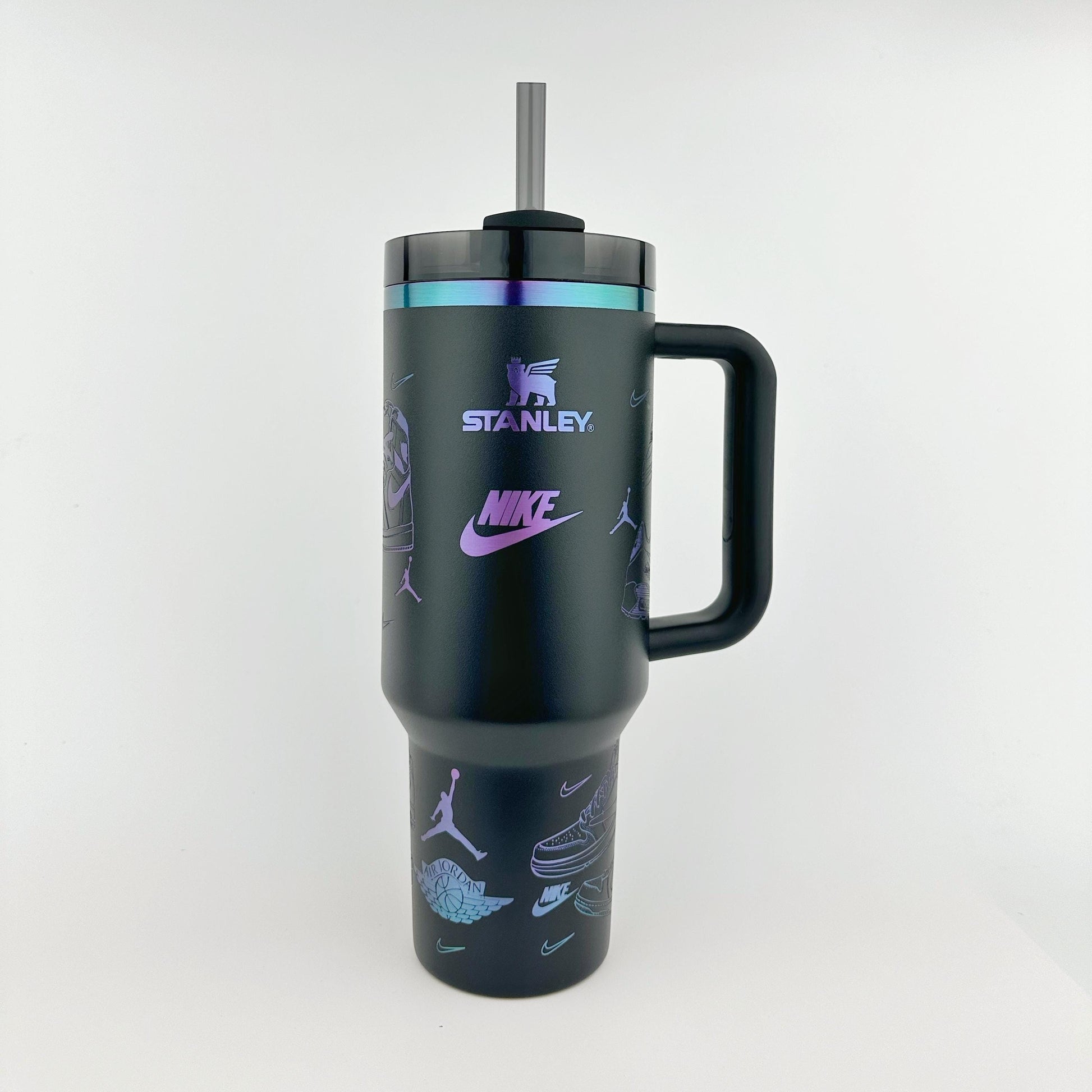 Sneakerhead Stanley Tumbler Iceflow Custom Engraved Personalized water bottle 40 oz Stanley Iceflow with flip straw engraved