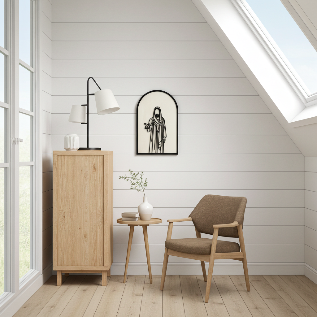Jesus Cutout | Christian Wall Art | Handmade Basswood Religious Home Décor