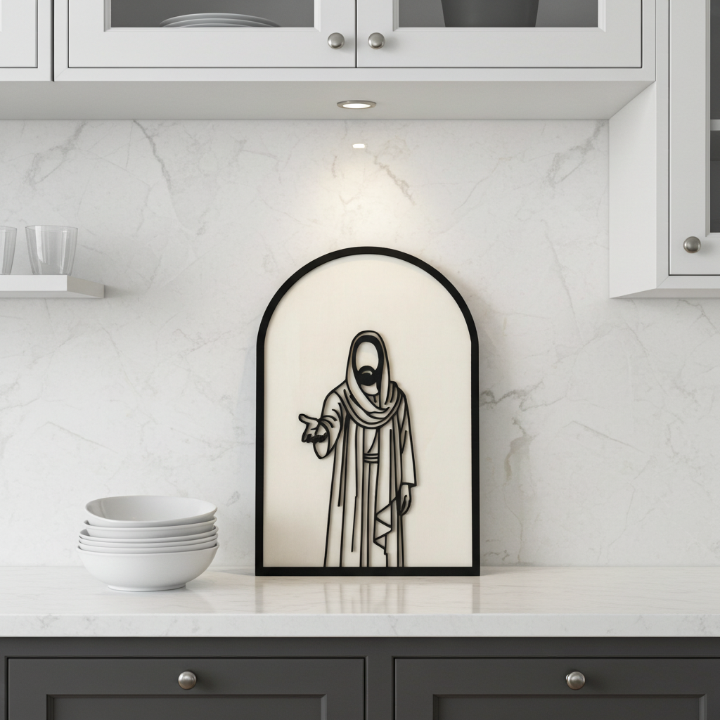 Jesus Cutout | Christian Wall Art | Handmade Basswood Religious Home Décor