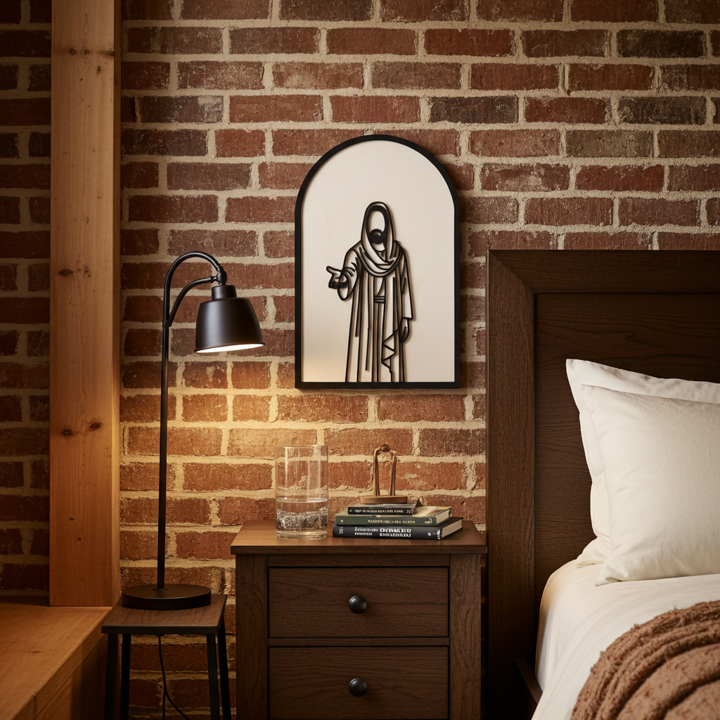 Jesus Cutout | Christian Wall Art | Handmade Basswood Religious Home Décor