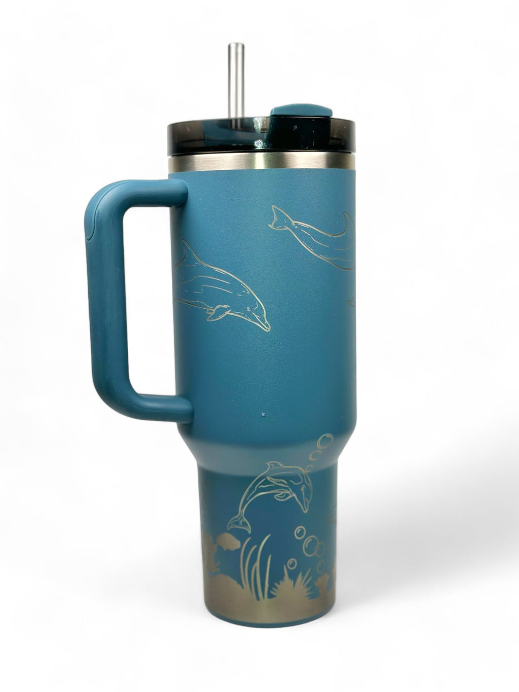 Custom Engraved Dolphin Stanley Wrap Stanley Tumbler 40 oz engraved Ocean Sea Creature