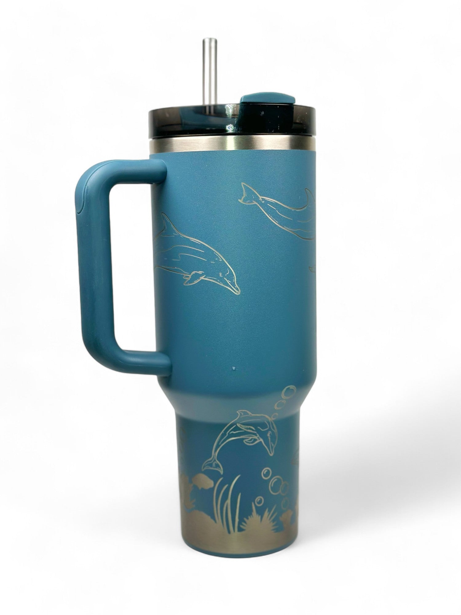 Custom Engraved Dolphin Stanley Wrap Stanley Tumbler 40 oz engraved Ocean Sea Creature