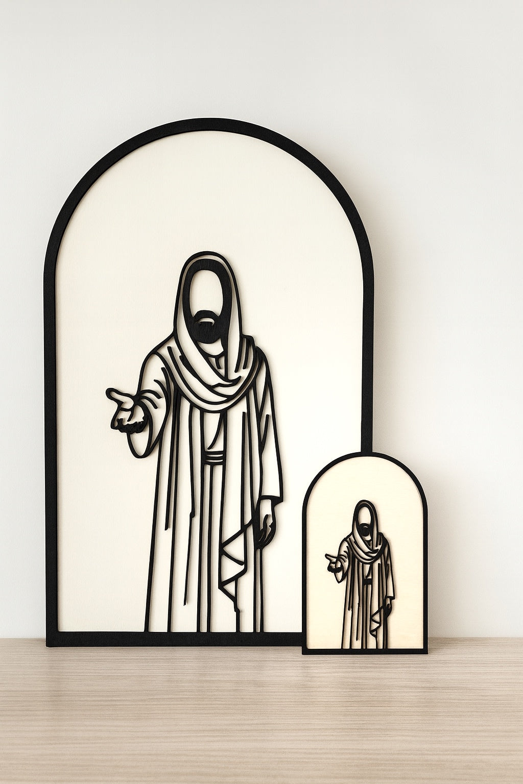 Jesus Cutout | Christian Wall Art | Handmade Basswood Religious Home Décor