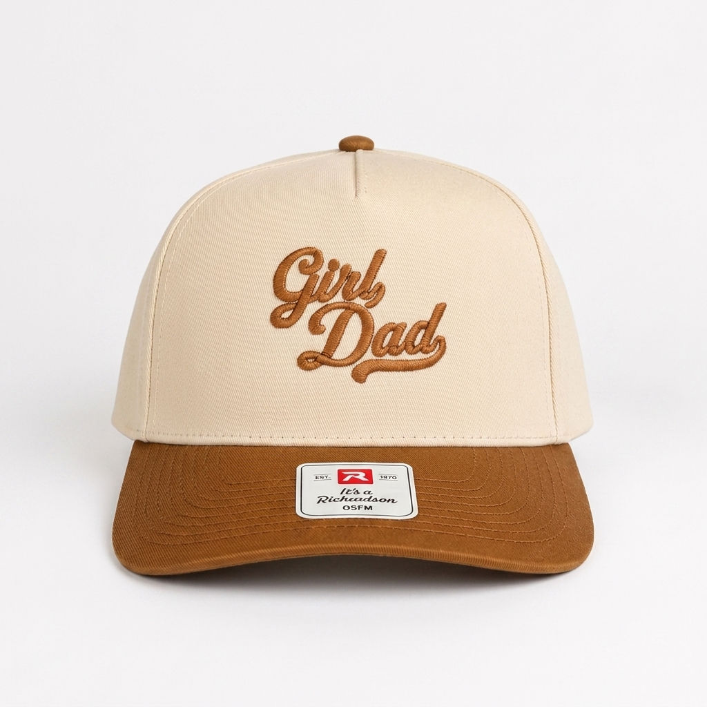 Girl Dad Hat | Embroidered Snapback | Retro Script Baseball Cap | Gift for Girl Dad