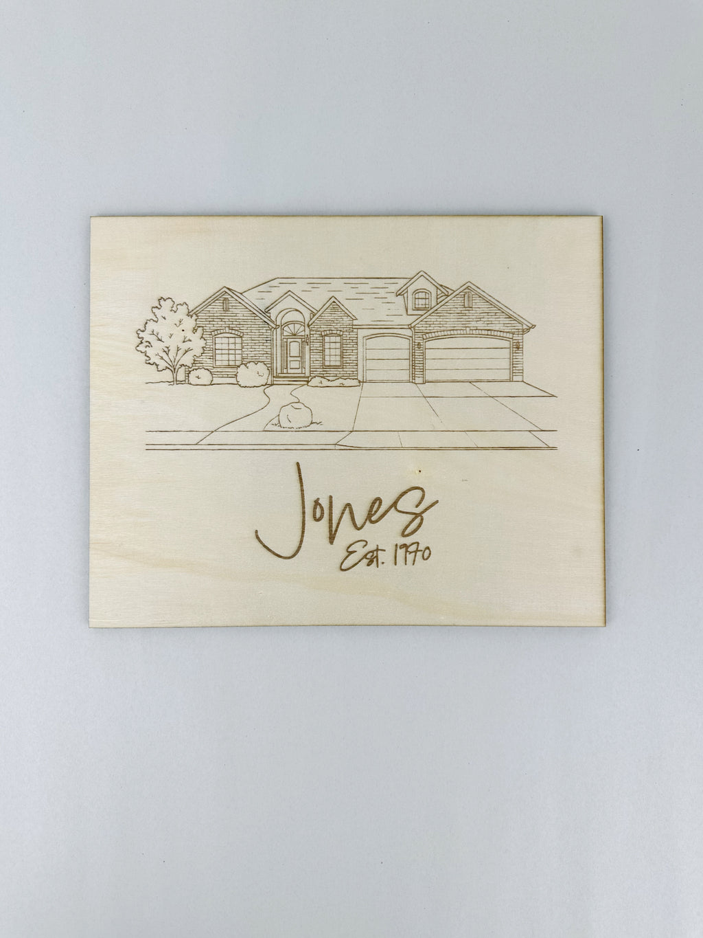 First Home Gift Sign Engraved Custom House Decor House Warming Gift for Relators Hand Drawn House New Home Buyer Grandparents House Gift