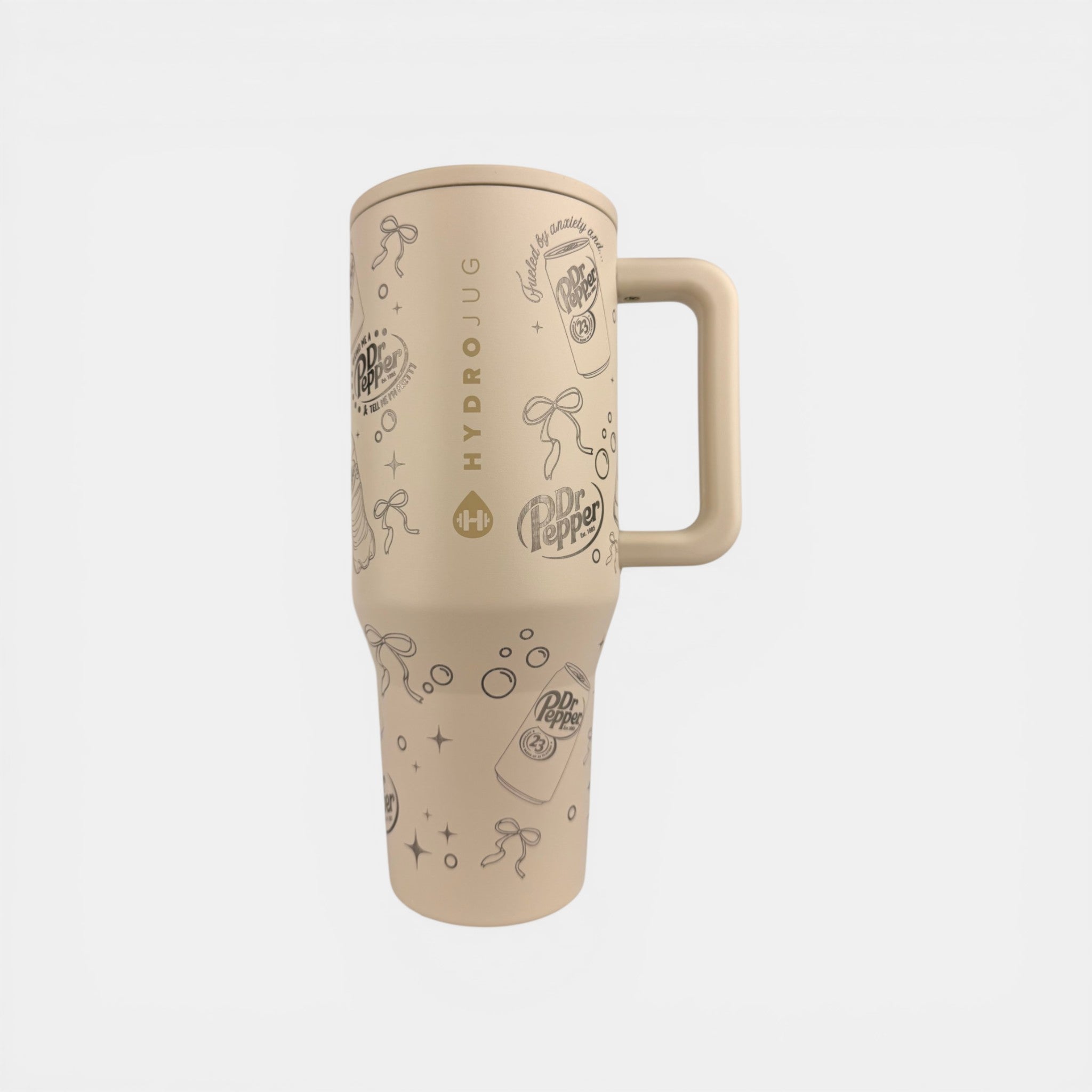Dr Pepper Lover Engraved HydroJug – 32/40oz Custom Laser Engraved Tumbler