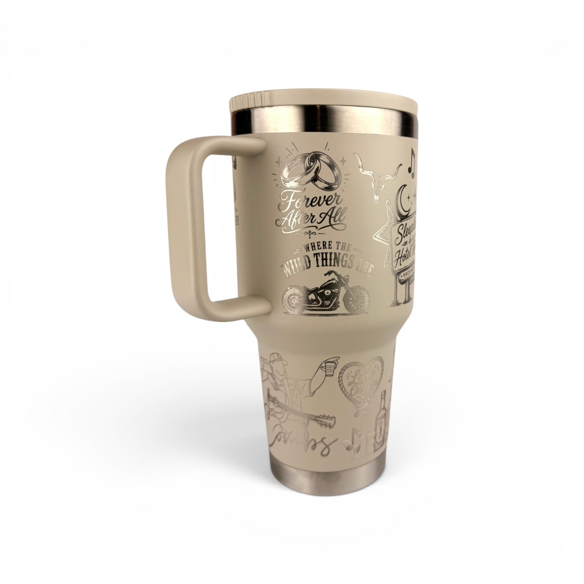 Custom Engraved YETI Rambler 30 oz Tumbler | Luke Combs Country Music Design | Personalized Country Fan Gift | Laser Engraved Mug