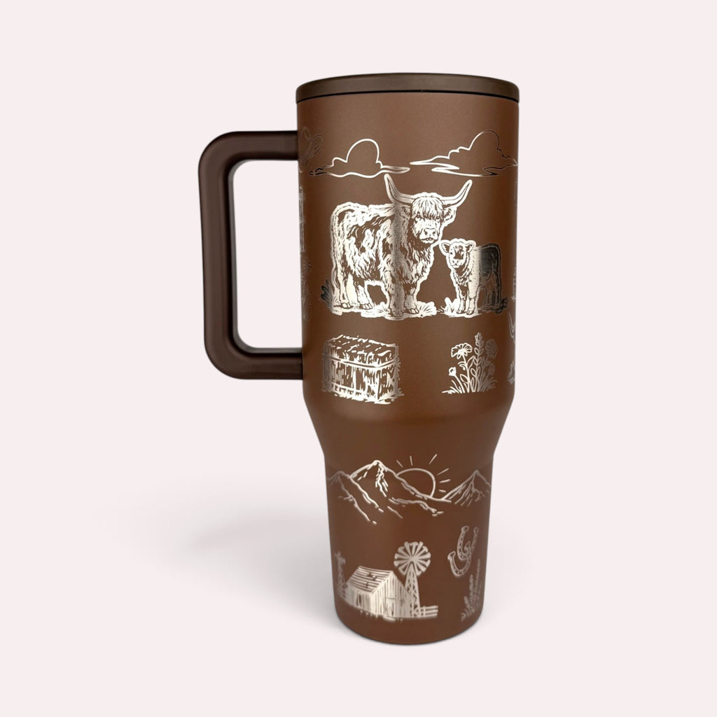 Highland Cow Engraved HydroJug (32 oz & 40 oz)