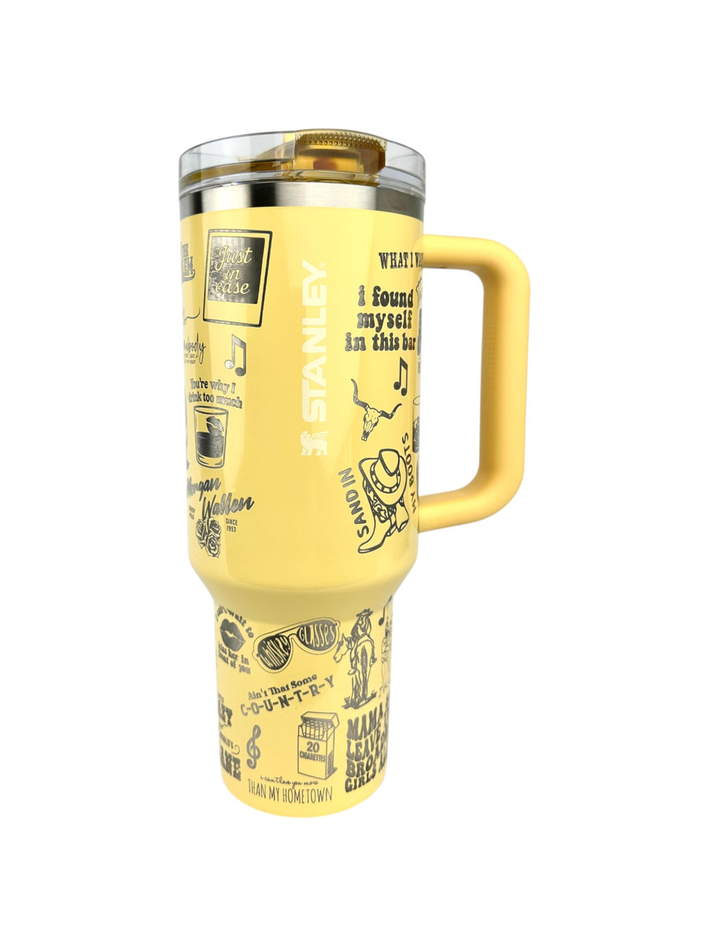 Custom Morgan Wallen Houston Setlist Stanley Tumbler – 40oz Engraved Cup | MTEngravings