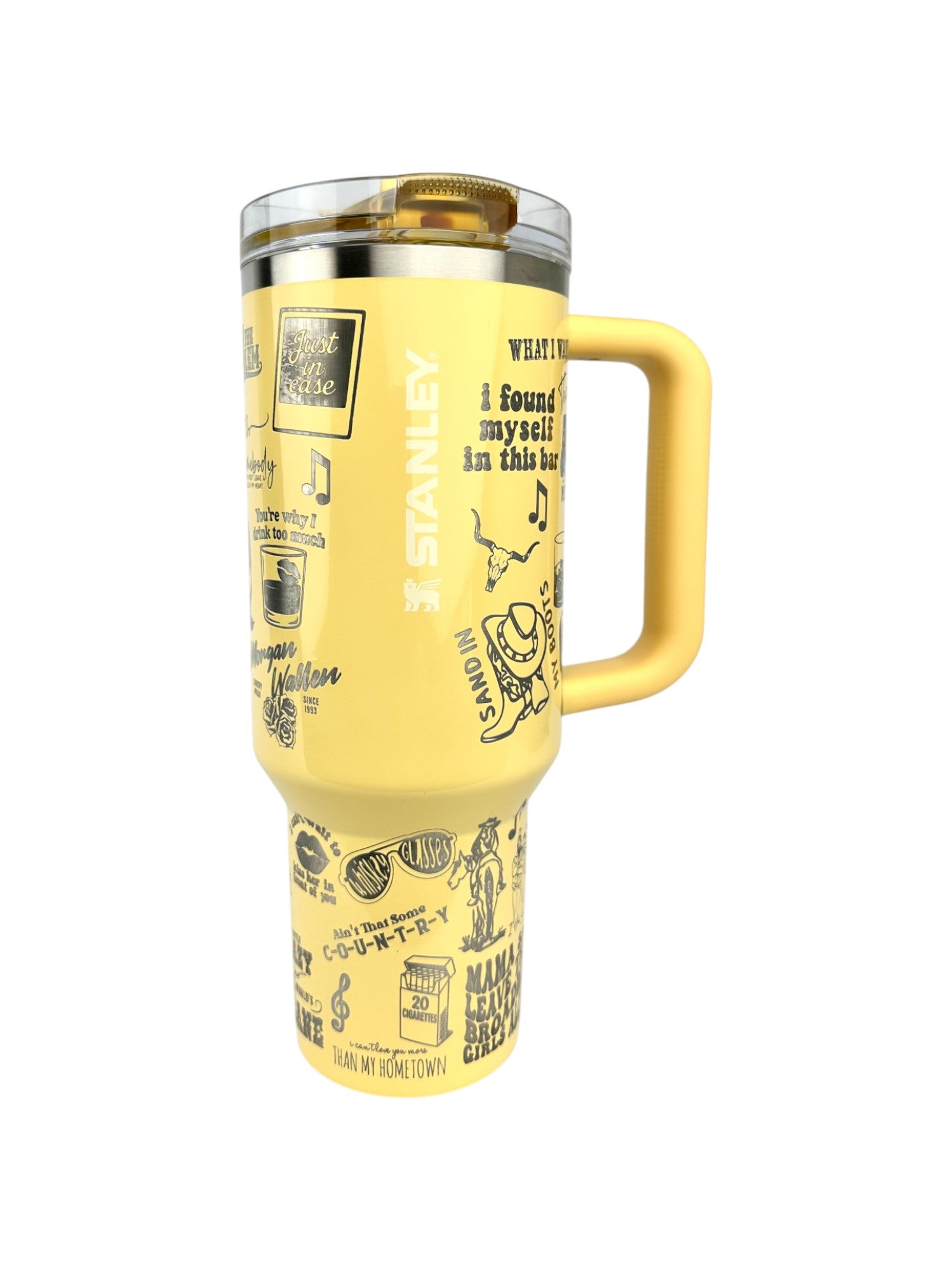 Custom Morgan Wallen Houston Setlist Stanley Tumbler – 40oz Engraved Cup | MTEngravings