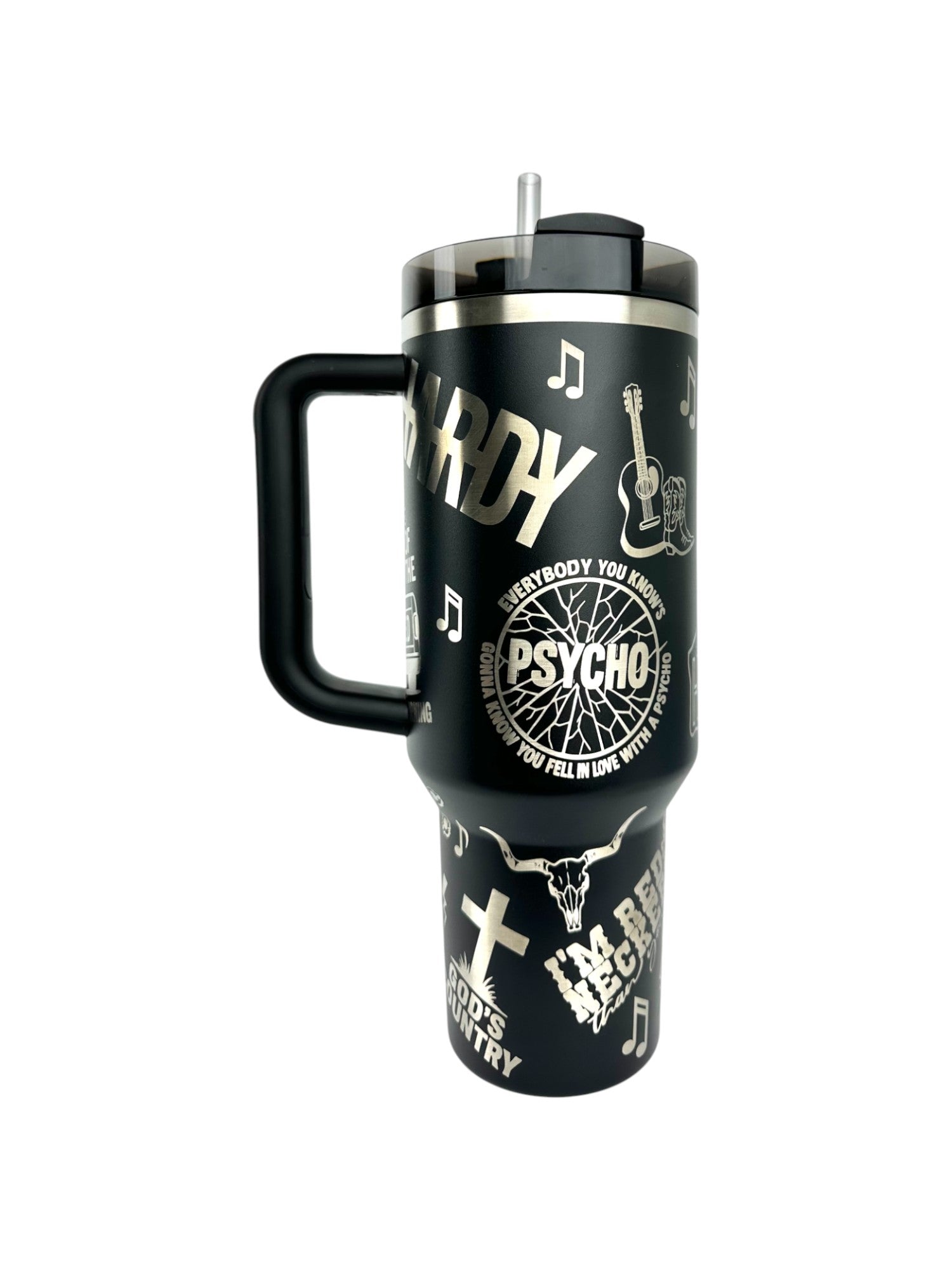 Custom Engraved Hardy Stanley Quencher – 30oz & 40oz | Country Music Tumbler