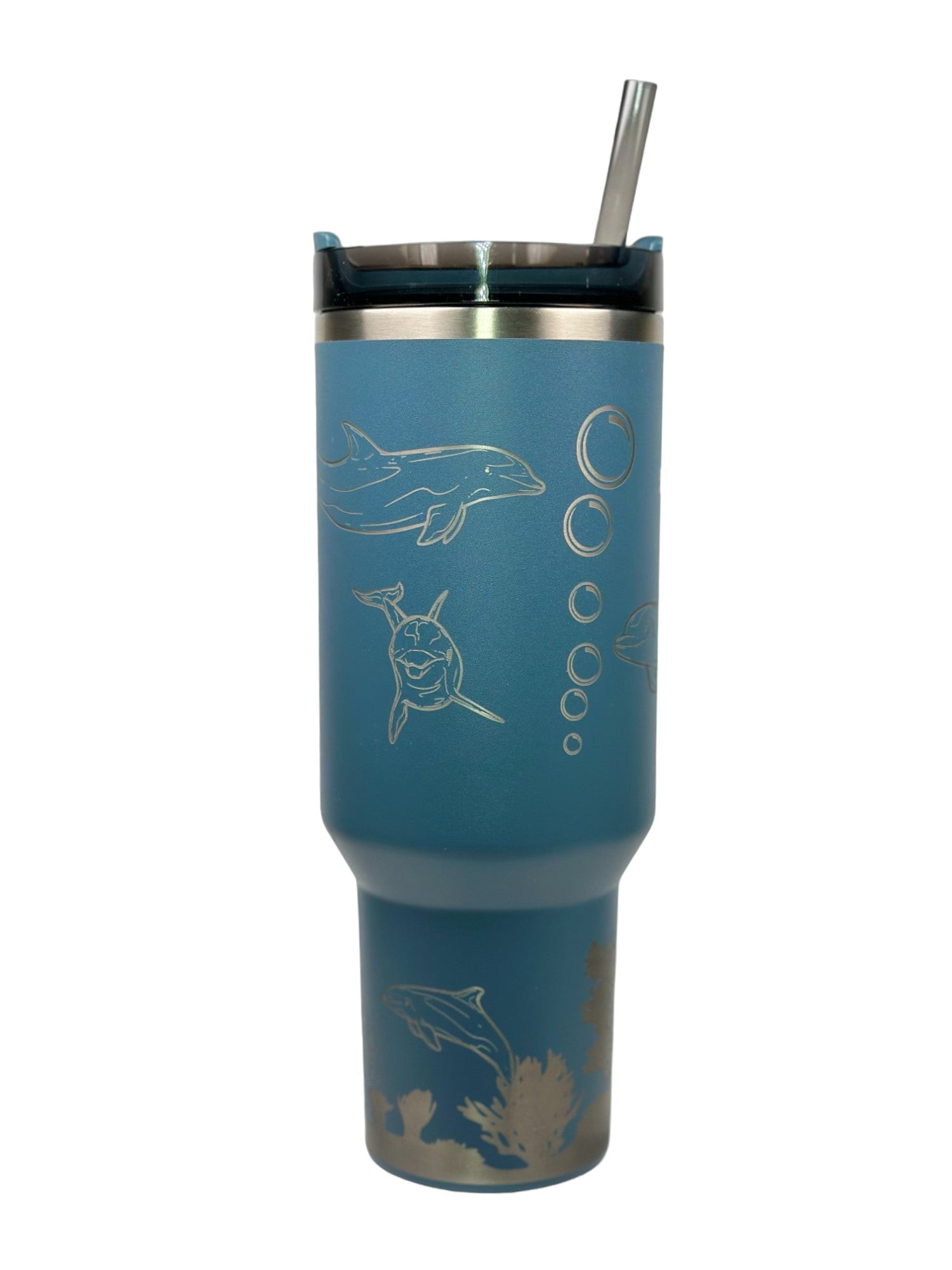 Custom Engraved Dolphin Stanley Wrap Stanley Tumbler 40 oz engraved Ocean Sea Creature