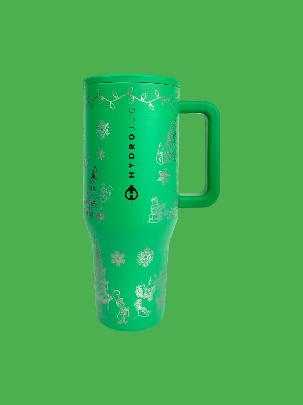 Engraved Grinch Hydrojug Traveler – 32oz & 40oz  Christmas Water Bottle | Custom Holiday Gift