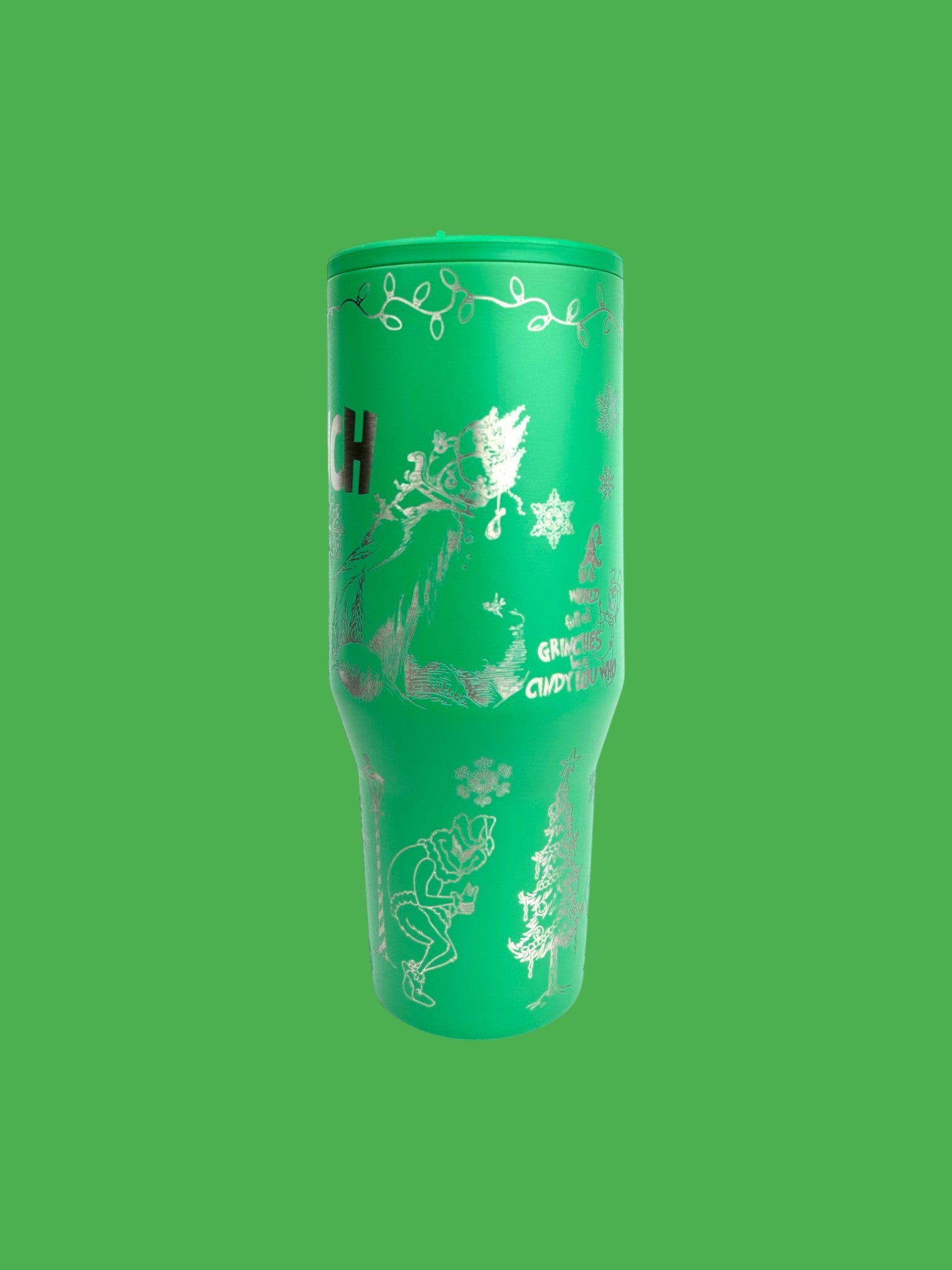 Engraved Grinch Hydrojug Traveler – 32oz & 40oz  Christmas Water Bottle | Custom Holiday Gift