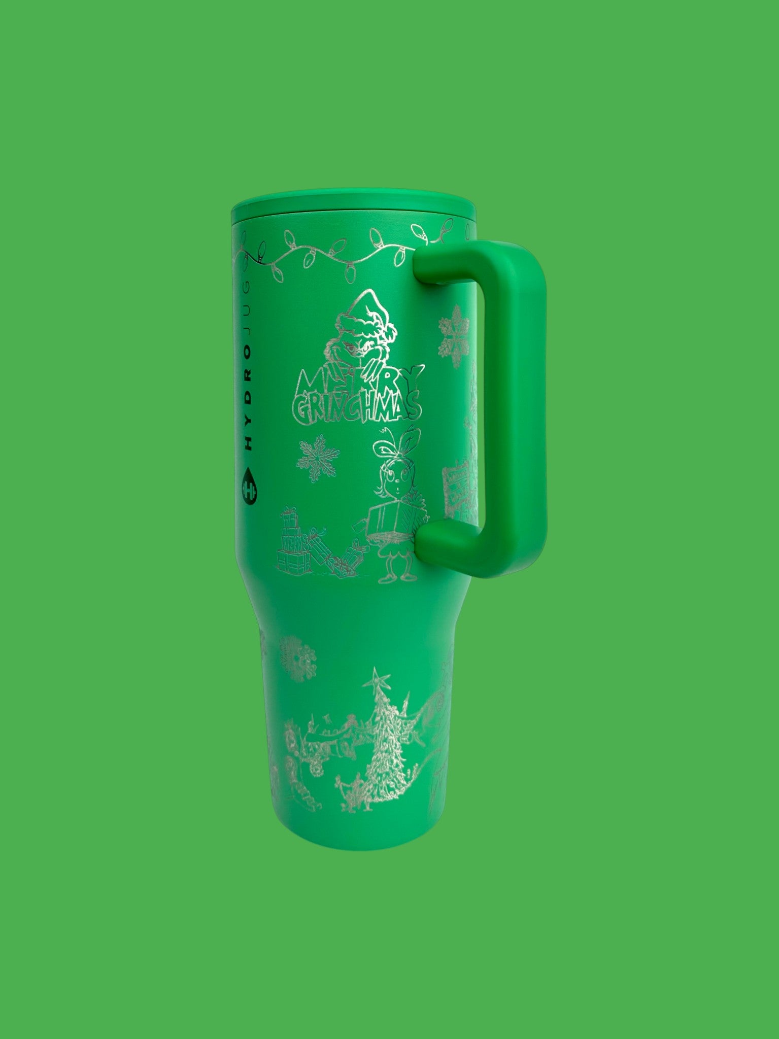 Engraved Grinch Hydrojug Traveler – 32oz & 40oz  Christmas Water Bottle | Custom Holiday Gift