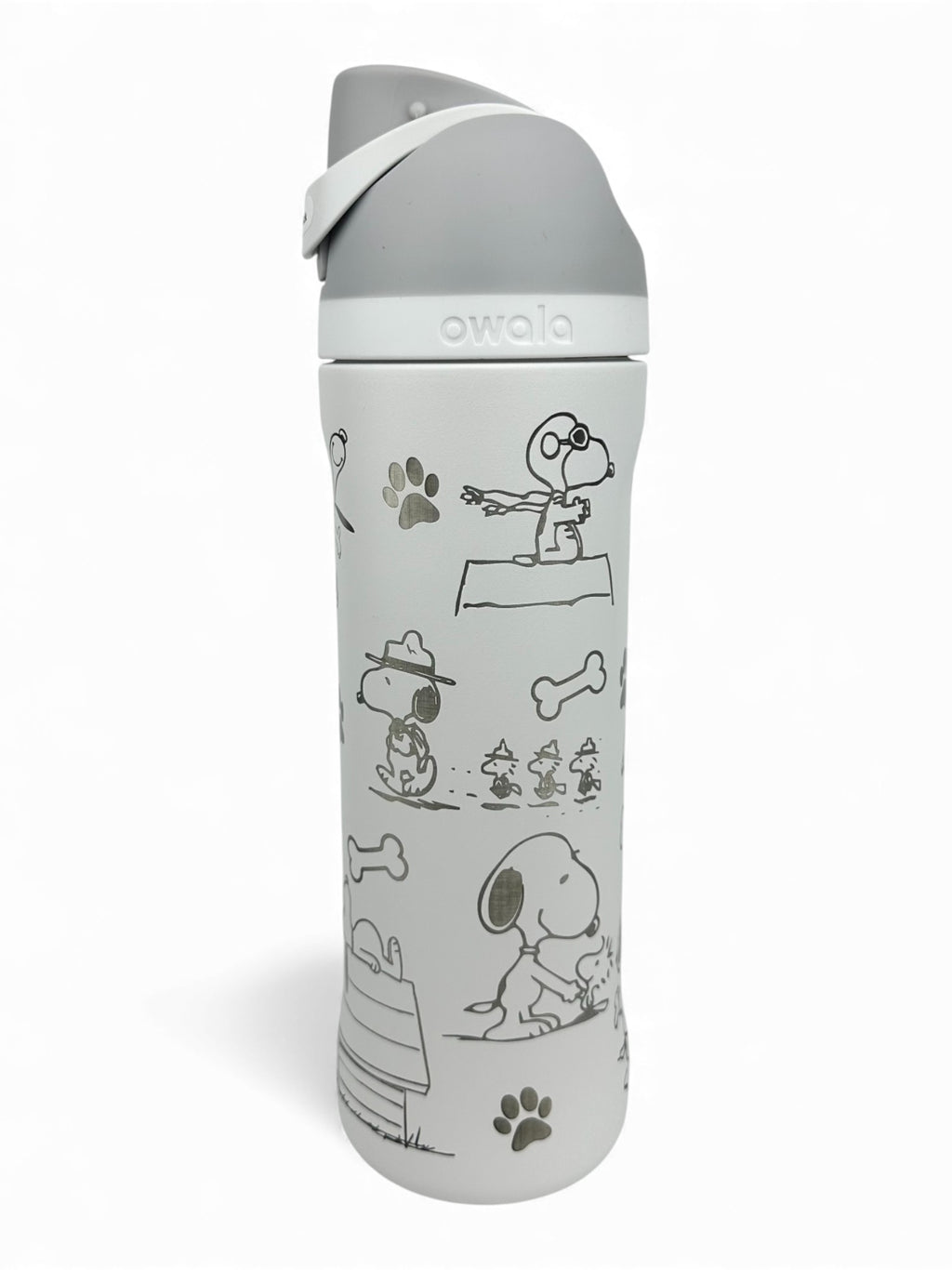 Custom Cartoon Dog Engraved Owala – Personalized Engraved Bottle