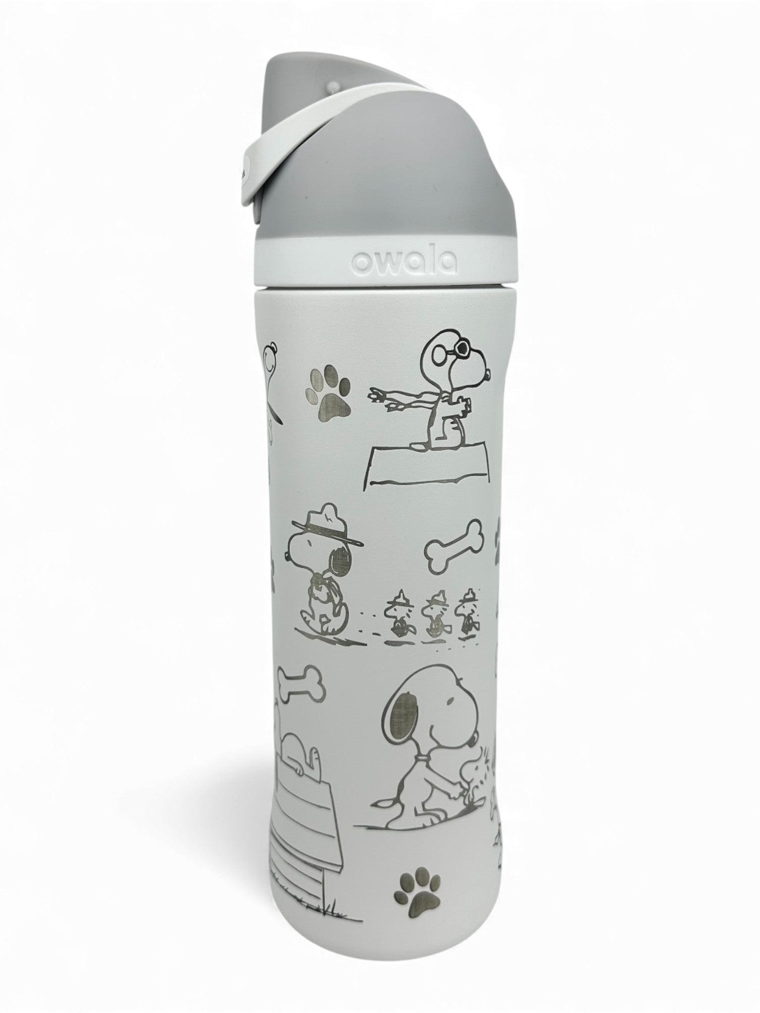 Custom Cartoon Dog Engraved Owala – Personalized Engraved Bottle