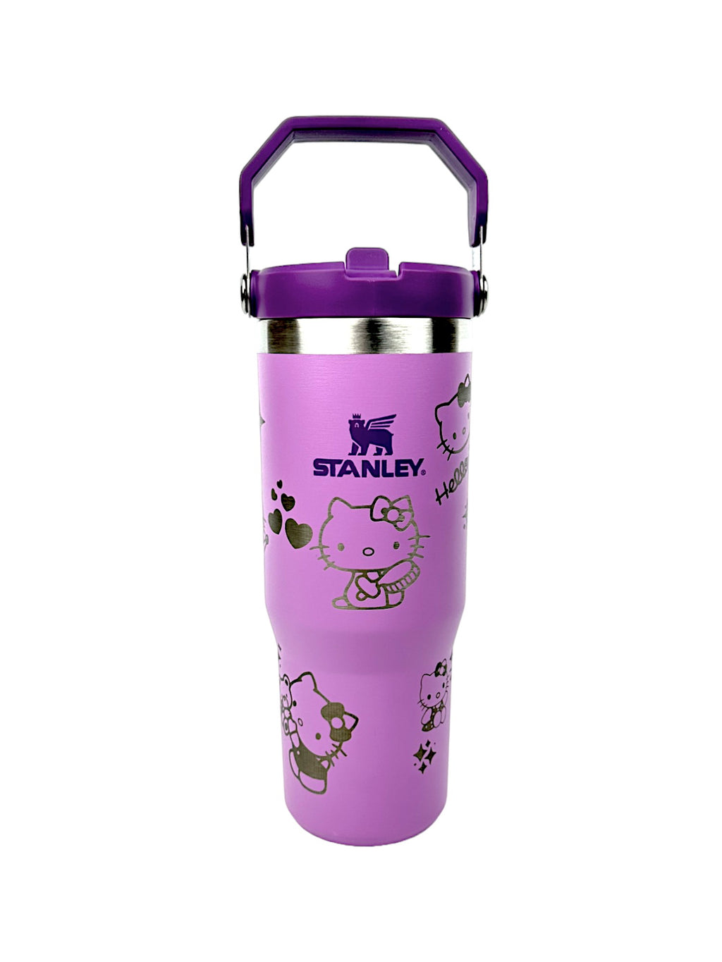 Hello Kitty Stanley Iceflow Custom Engraved 30 oz and 20 oz Stanley Iceflow with flip straw