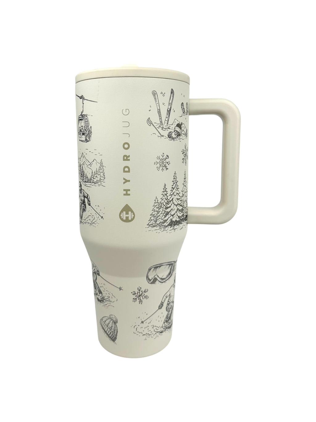 Retro Ski Engraved HydroJug® | Vintage Ski Lodge Winter Tumbler | 40oz or 32oz