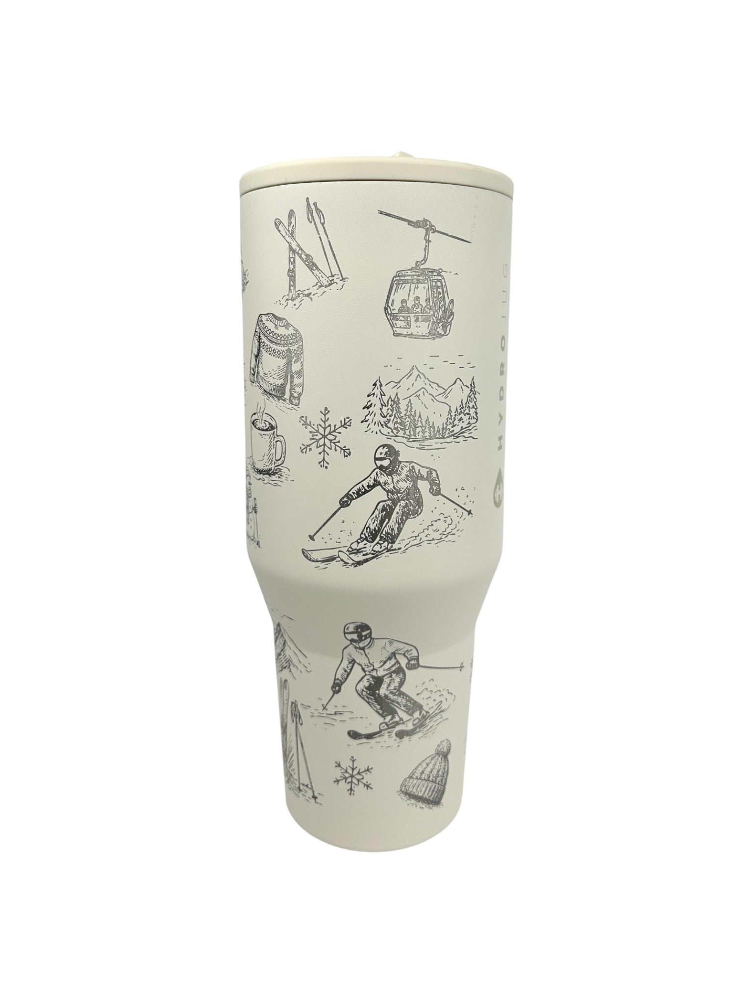 Retro Ski Engraved HydroJug® | Vintage Ski Lodge Winter Tumbler | 40oz or 32oz