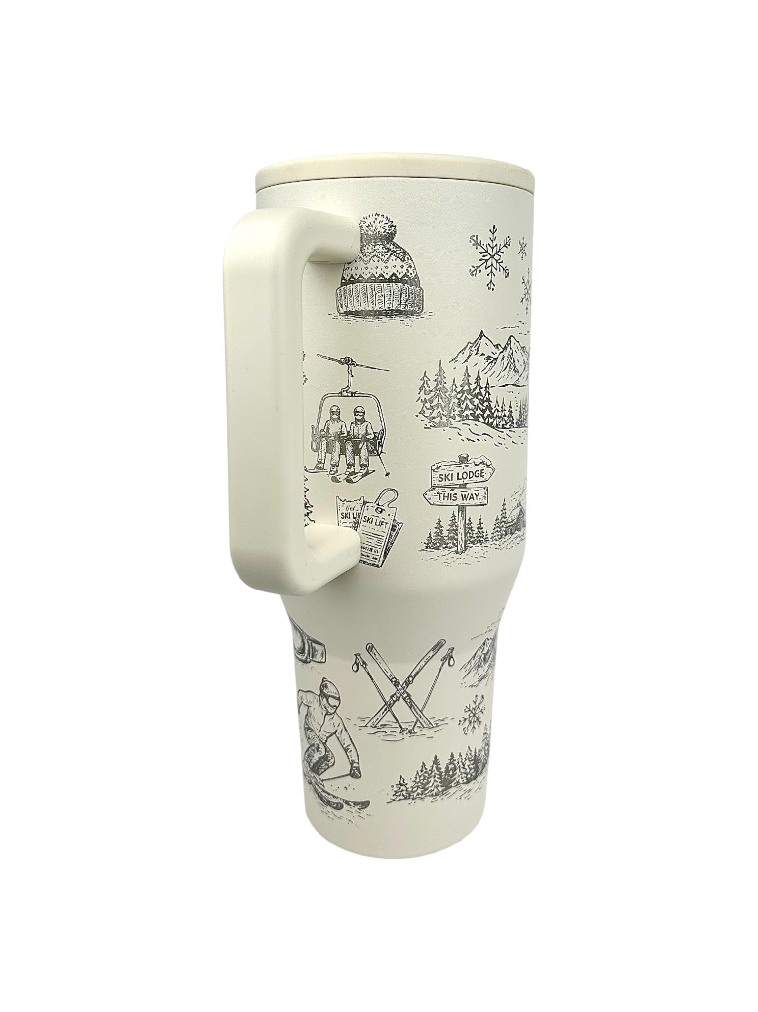 Retro Ski Engraved HydroJug® | Vintage Ski Lodge Winter Tumbler | 40oz or 32oz