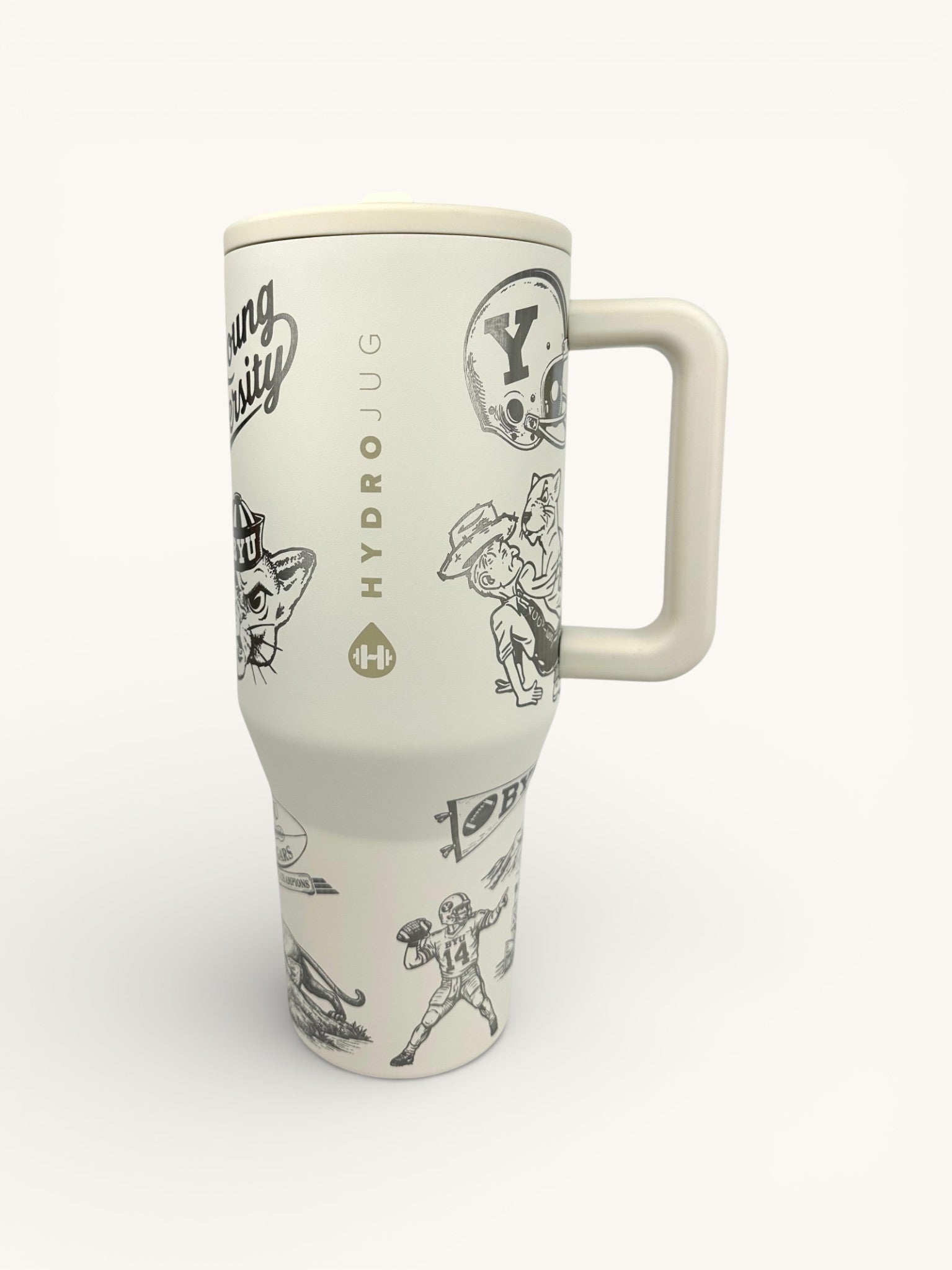 BYU Retro Engraved Hydrojug | Vintage Brigham Young University Cougar Tumbler | Custom Laser Engraved College Cup