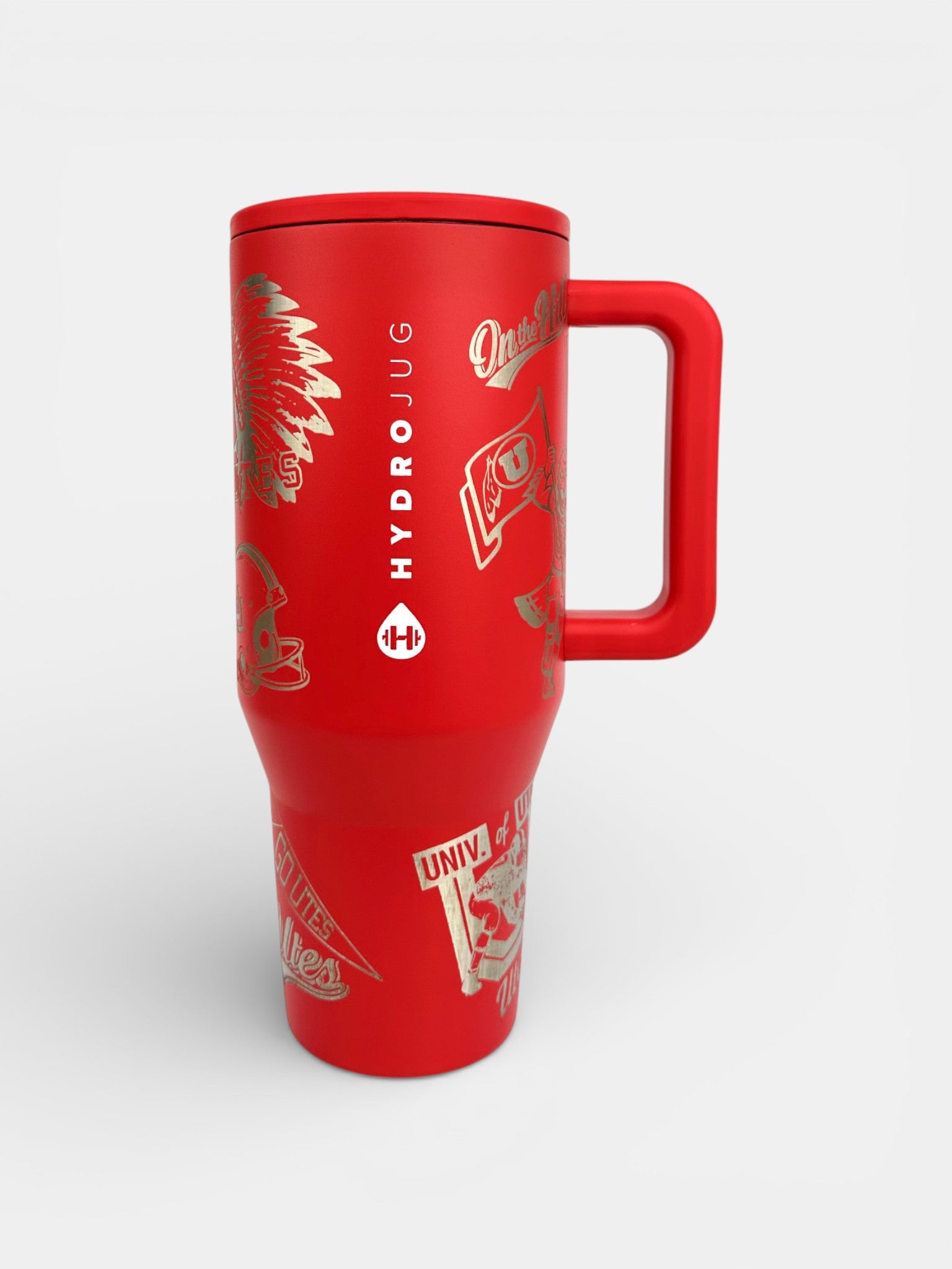 Retro Utah Utes Engraved HydroJug | 32oz & 40oz Custom Laser Engraved Tumbler
