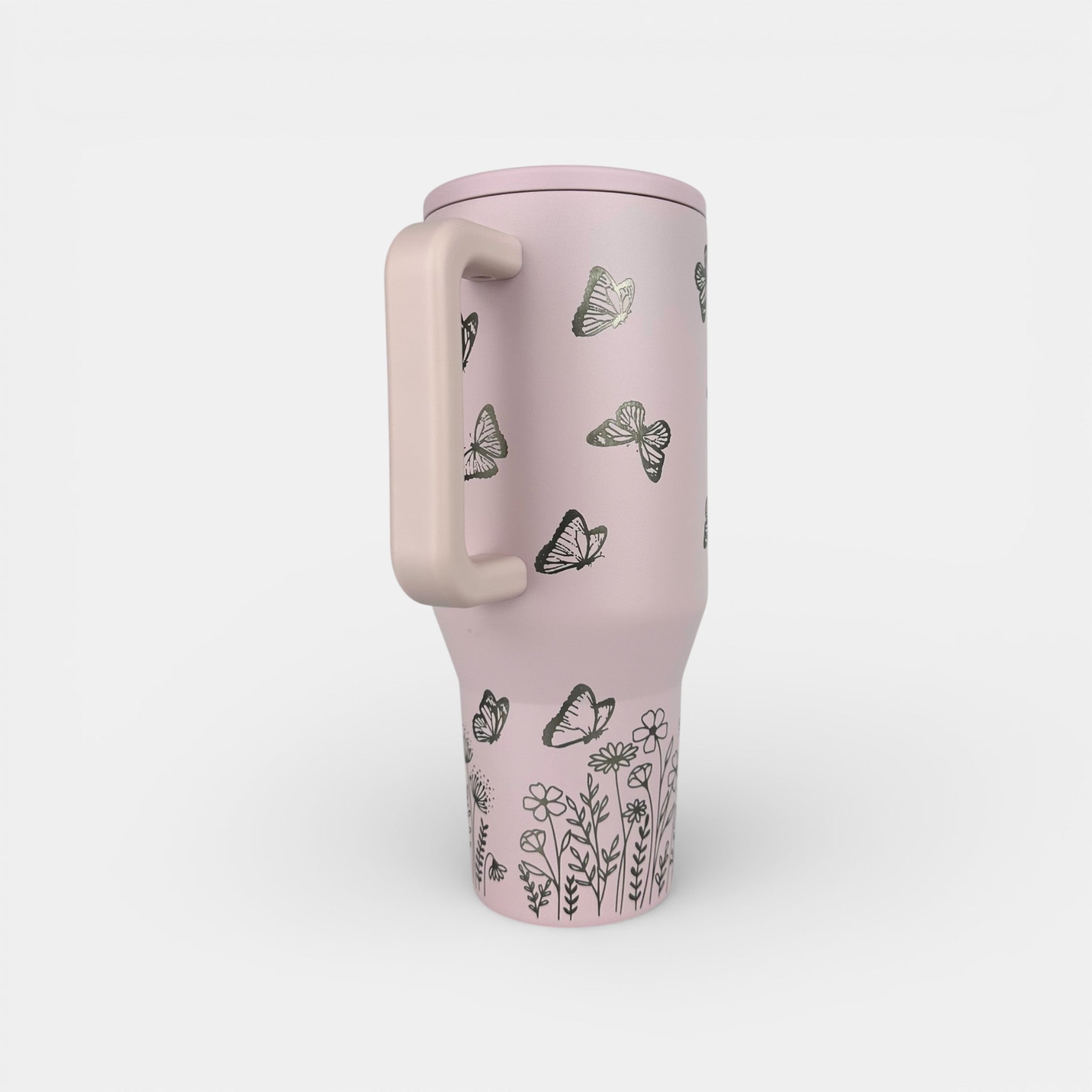 Butterfly Floral Hydrojug – Engraved 32 oz & 40 oz Water Bottle