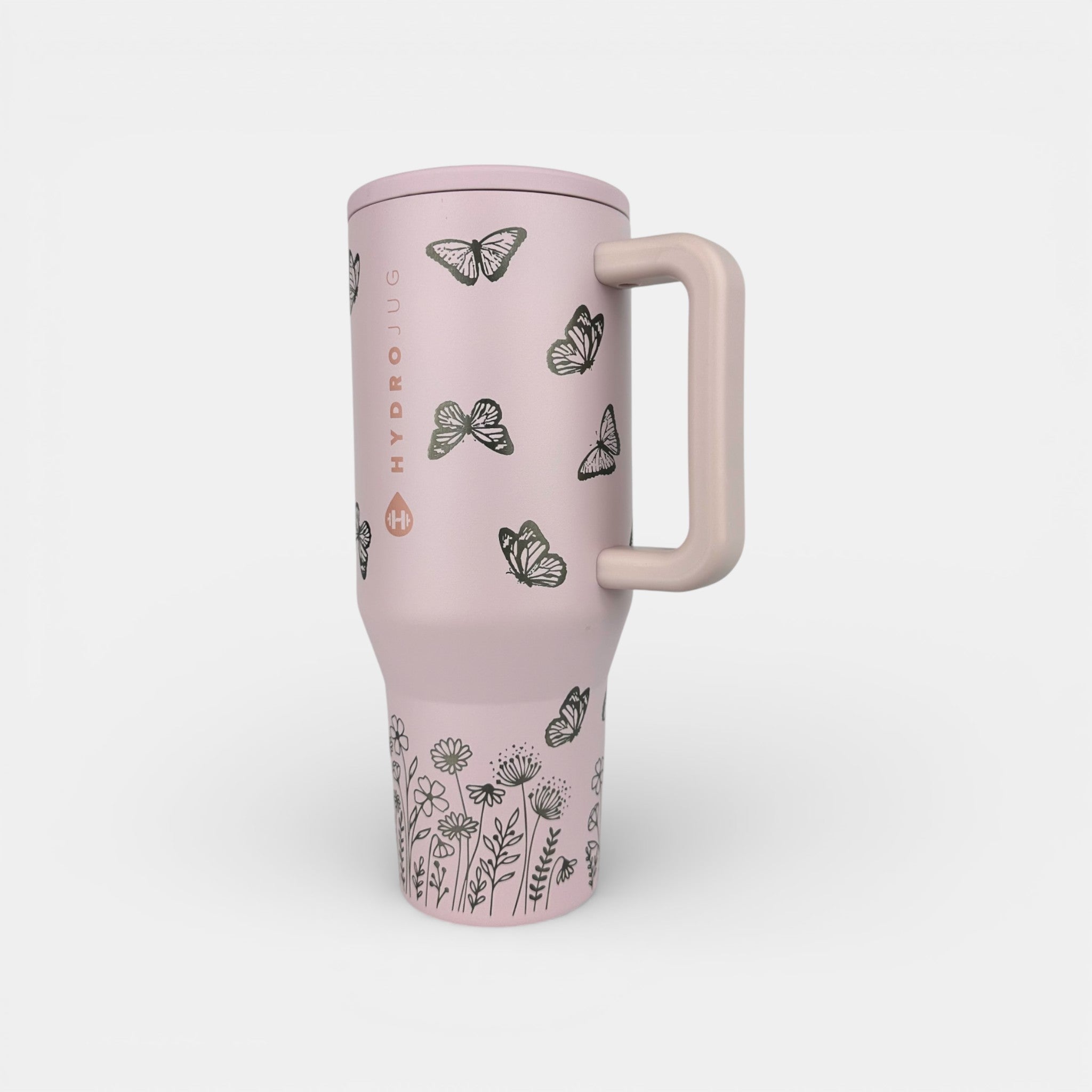 Butterfly Floral Hydrojug – Engraved 32 oz & 40 oz Water Bottle