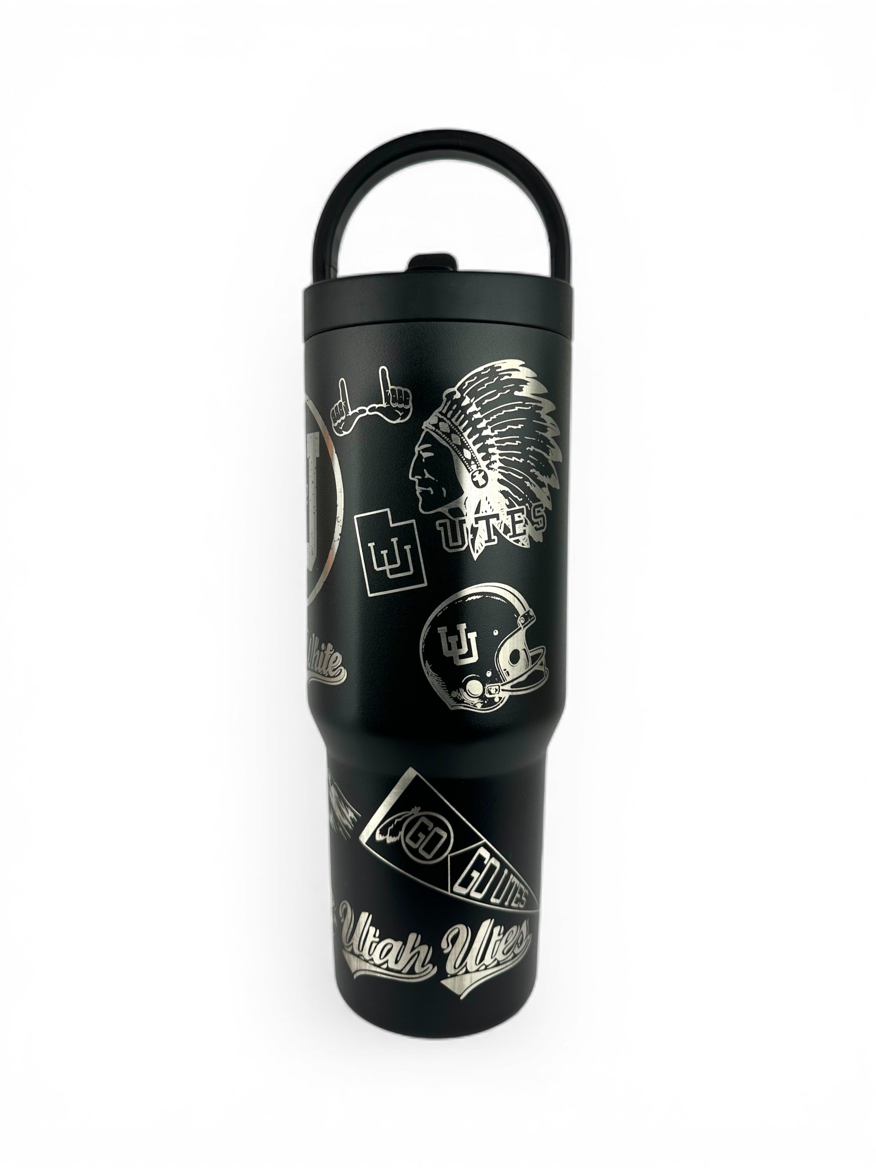 Retro Utah Utes Engraved HydroJug Sport | 32oz Custom Laser Engraved Tumbler