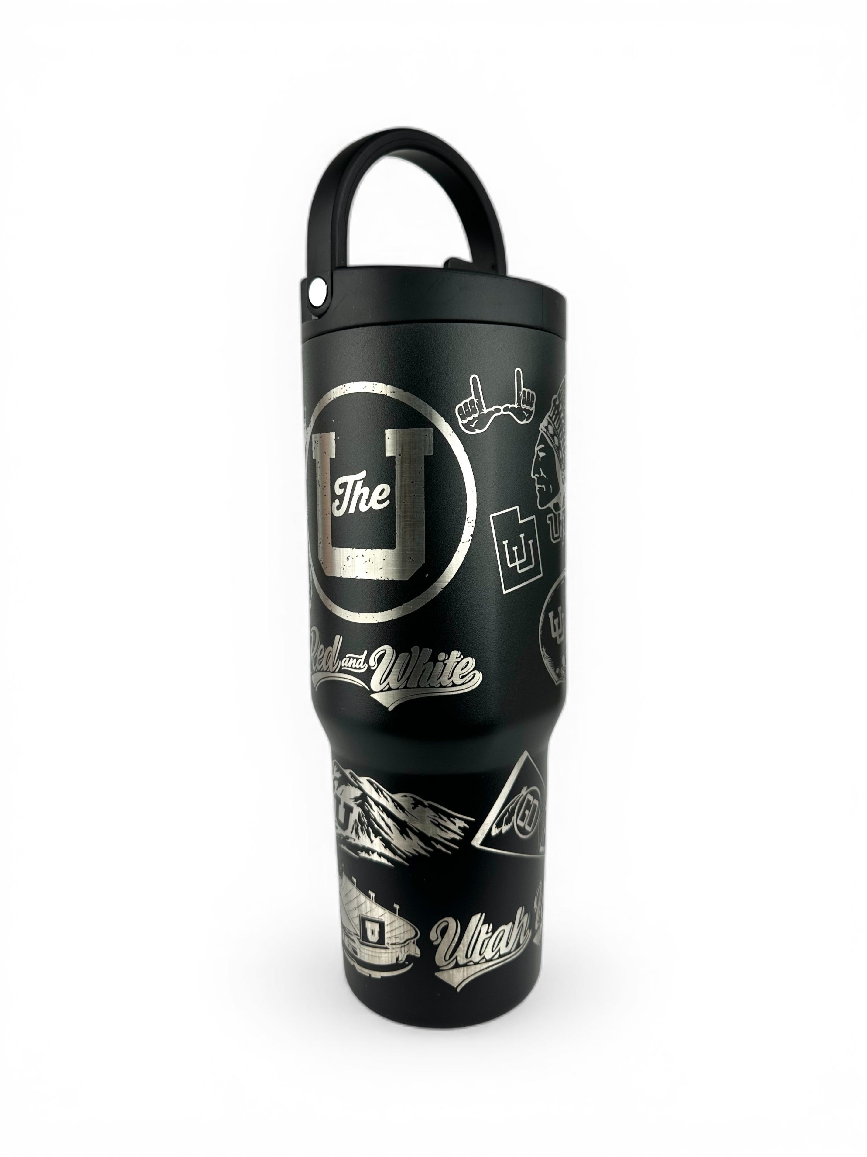 Retro Utah Utes Engraved HydroJug Sport | 32oz Custom Laser Engraved Tumbler
