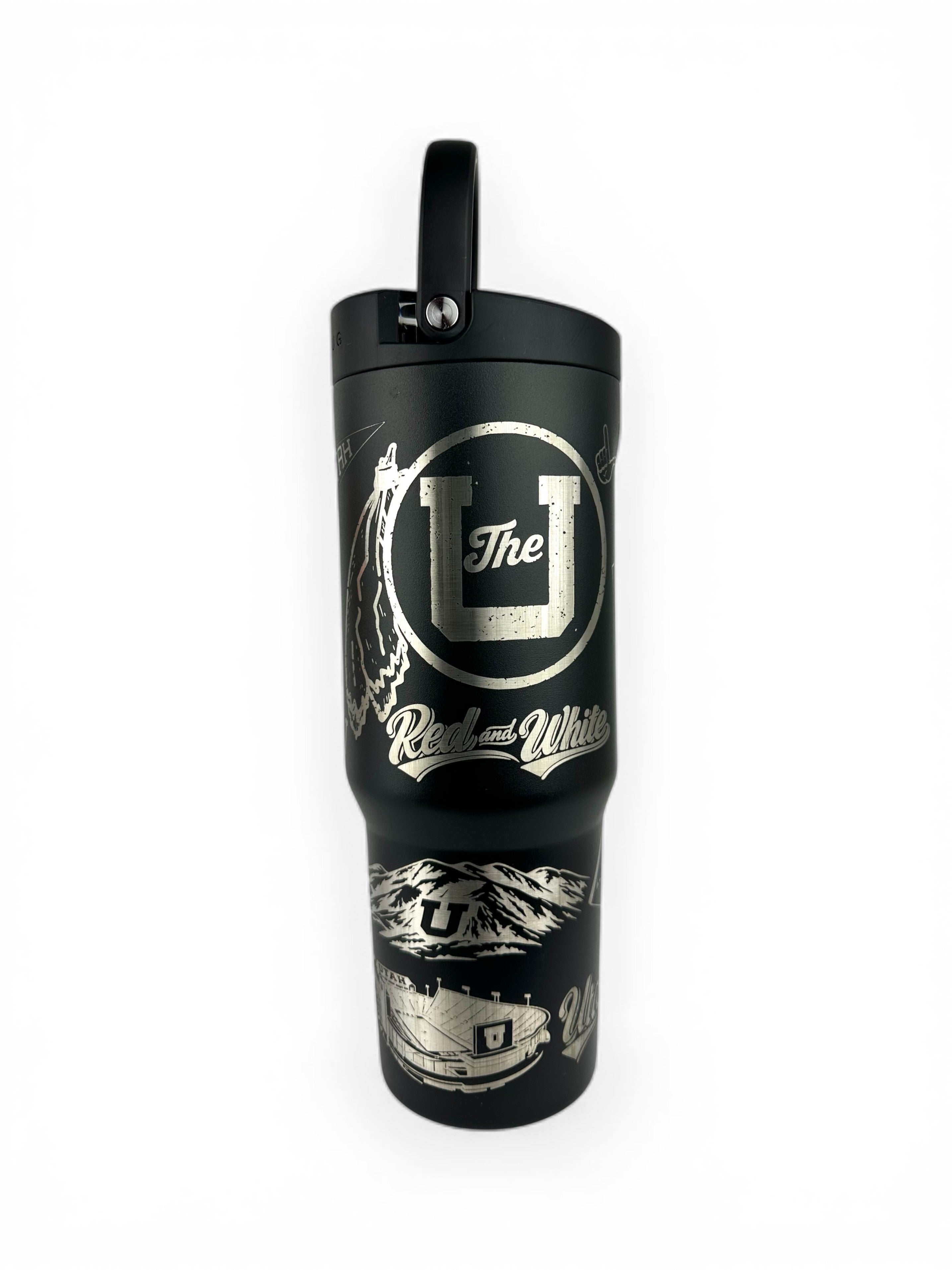 Retro Utah Utes Engraved HydroJug Sport | 32oz Custom Laser Engraved Tumbler