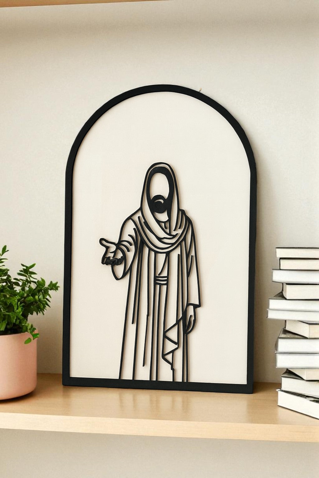 Jesus Cutout | Christian Wall Art | Handmade Basswood Religious Home Décor