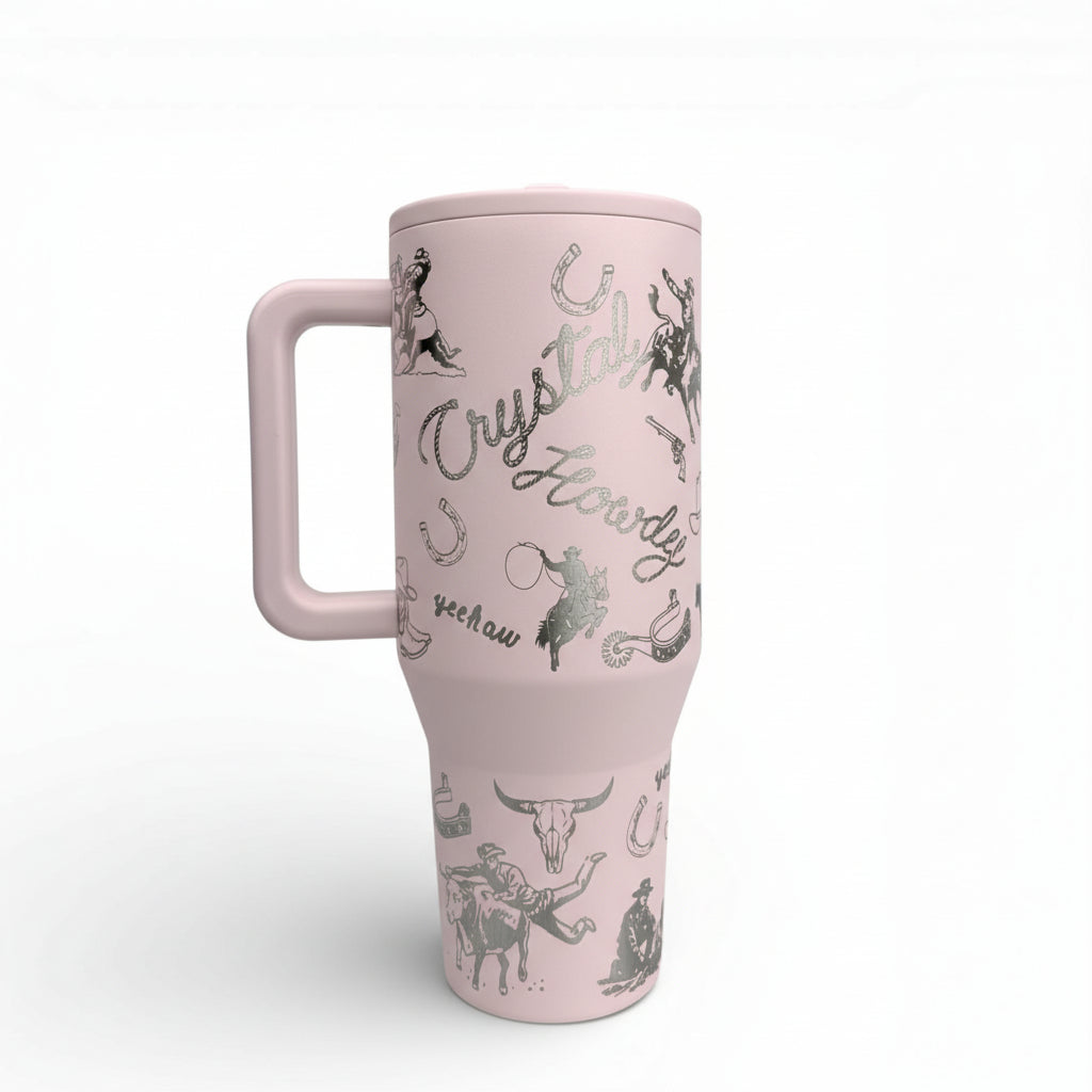 Rodeo Engraved Hydrojug – Custom Cowboy Water Jug (32 oz / 40 oz) | Western Gift