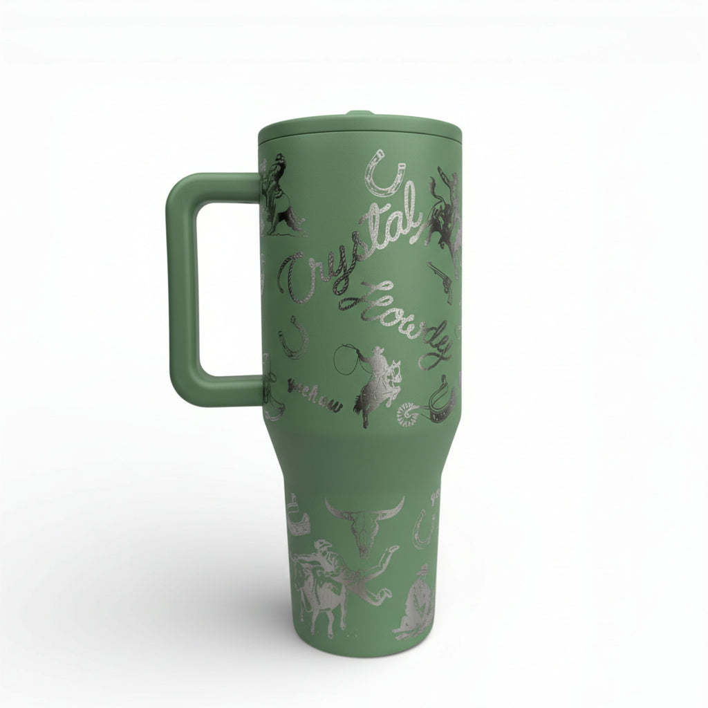 Rodeo Engraved Hydrojug – Custom Cowboy Water Jug (32 oz / 40 oz) | Western Gift