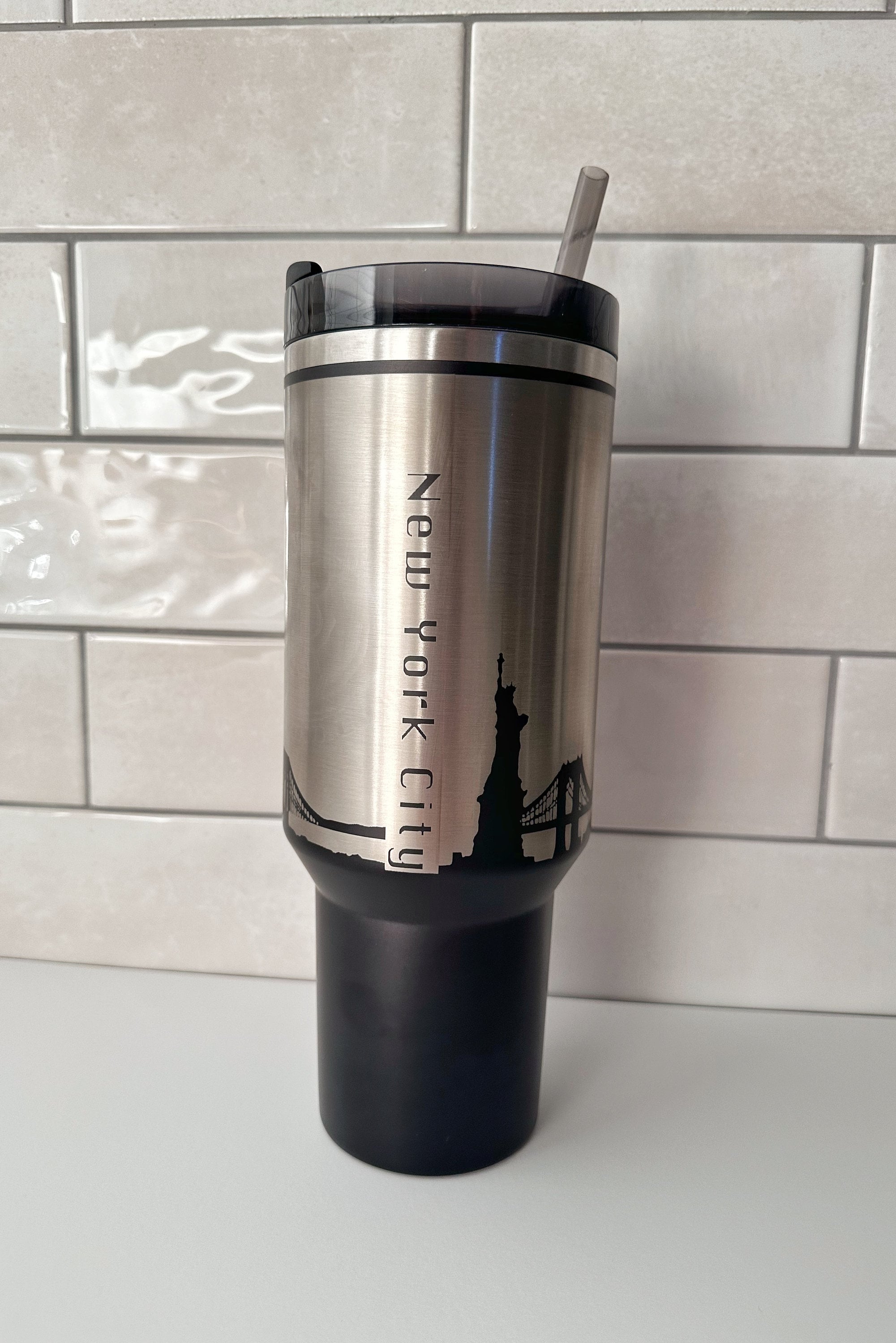 Tumbler Custom Engraved Gift Stanley 40 oz Mothers Day Personal Gift Wedding Gift Birthday City Design Drink Ware Unique Tumbler