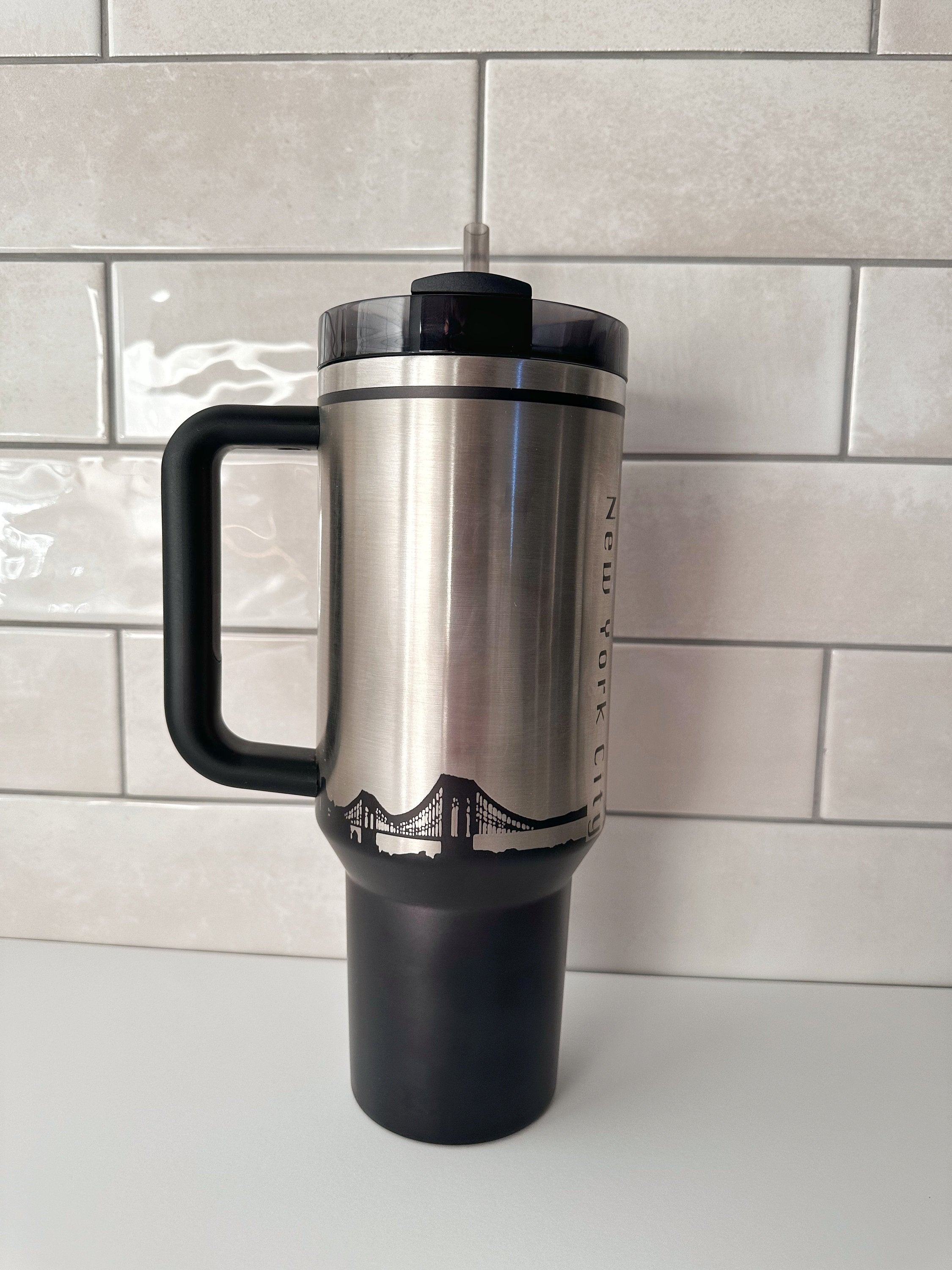 Tumbler Custom Engraved Gift Stanley 40 oz Mothers Day Personal Gift Wedding Gift Birthday City Design Drink Ware Unique Tumbler
