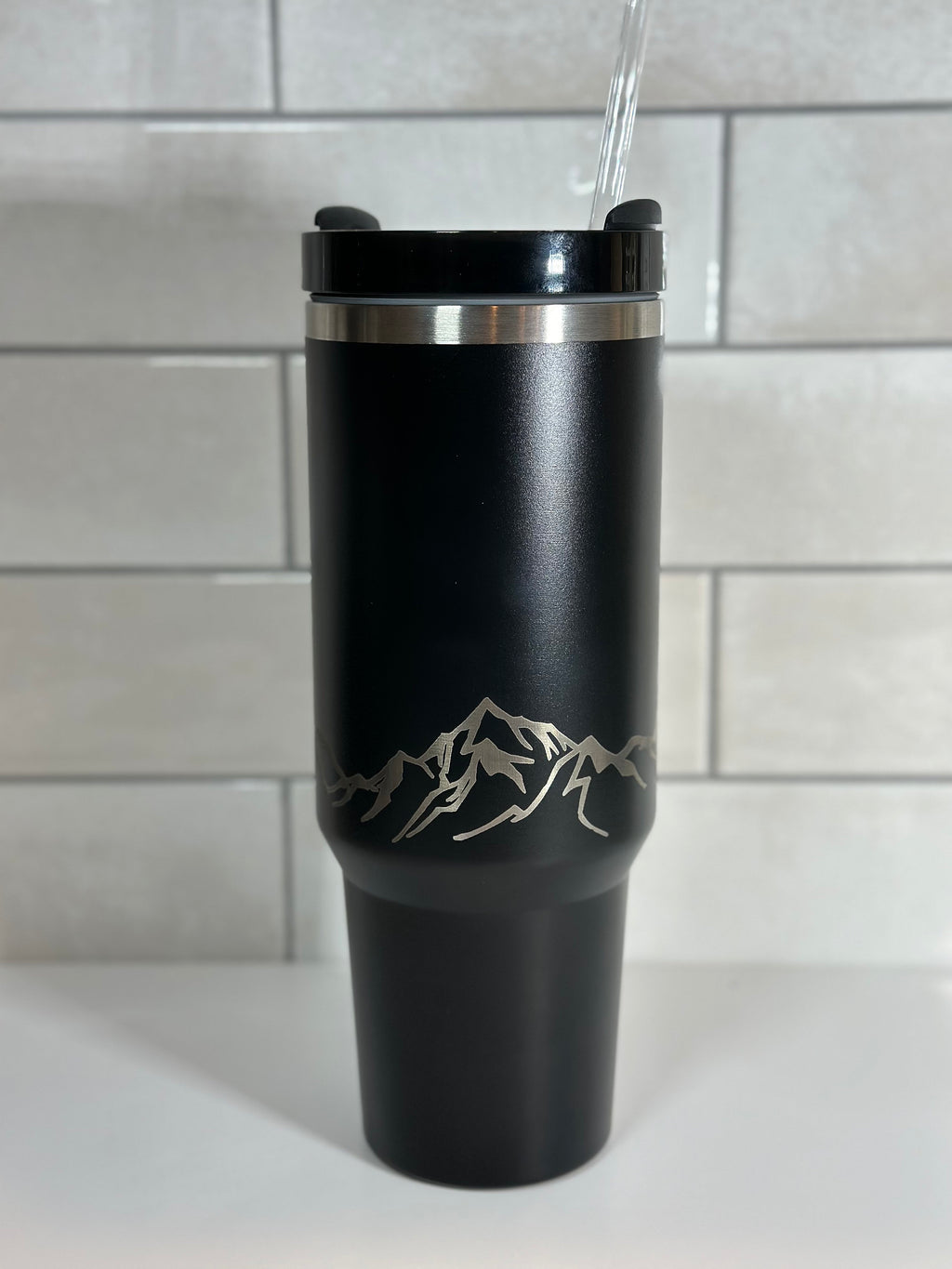 40oz BYU Mountain Tumbler Engraved Custom