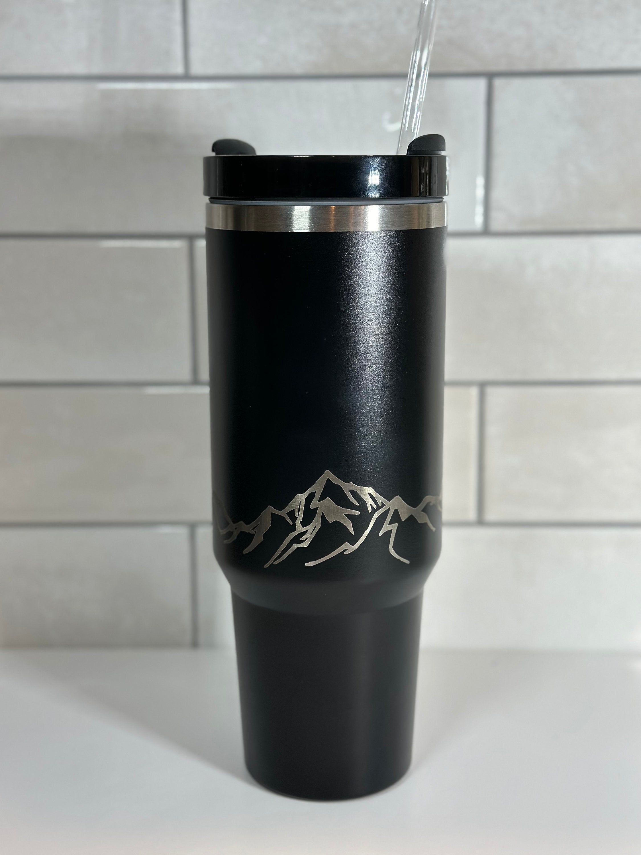 40oz BYU Mountain Tumbler Engraved Custom