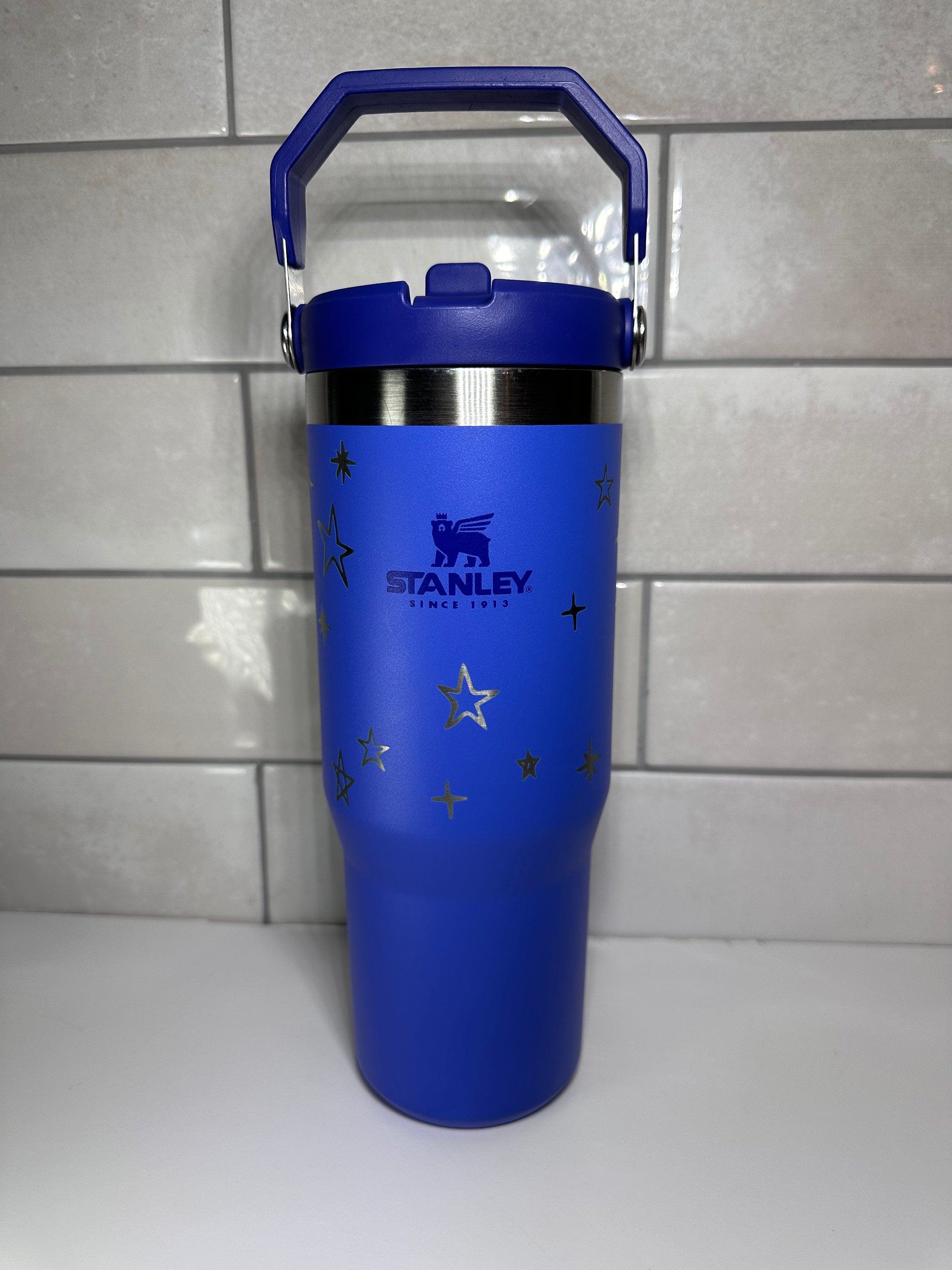 Custom Engraved Stanley 30 Oz. IceFlow Tumbler with Flip Straw Personalized Tumbler Personalized water bottle Laser Engraved