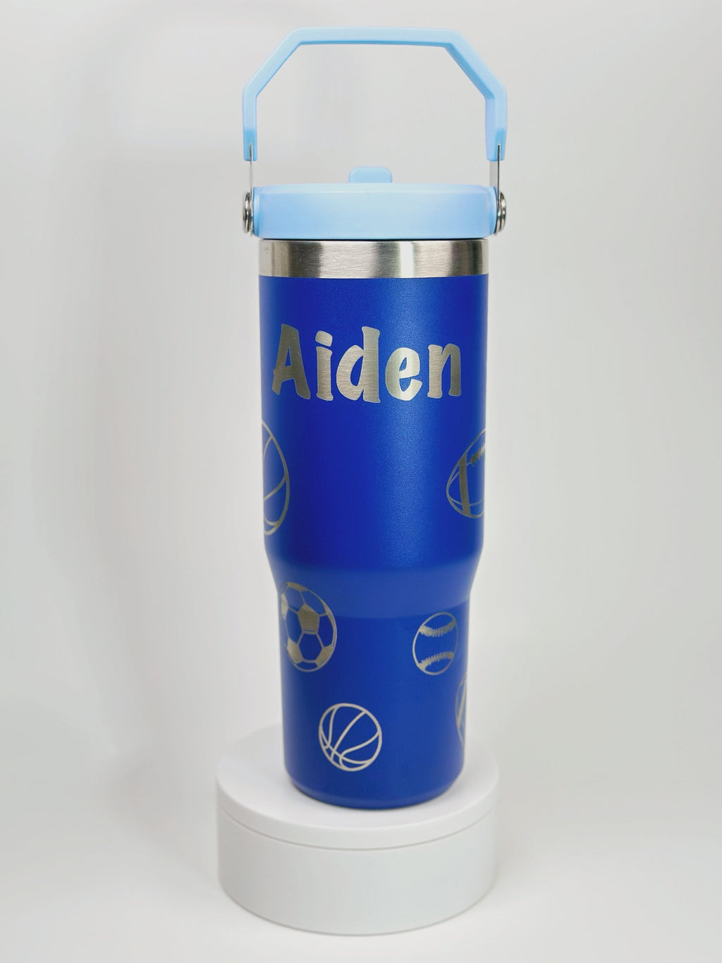 Sports Custom Engraved Stanley 30 Oz. IceFlow Tumbler with Flip Straw Personalized Tumbler Personalized water bottle Laser Engraved