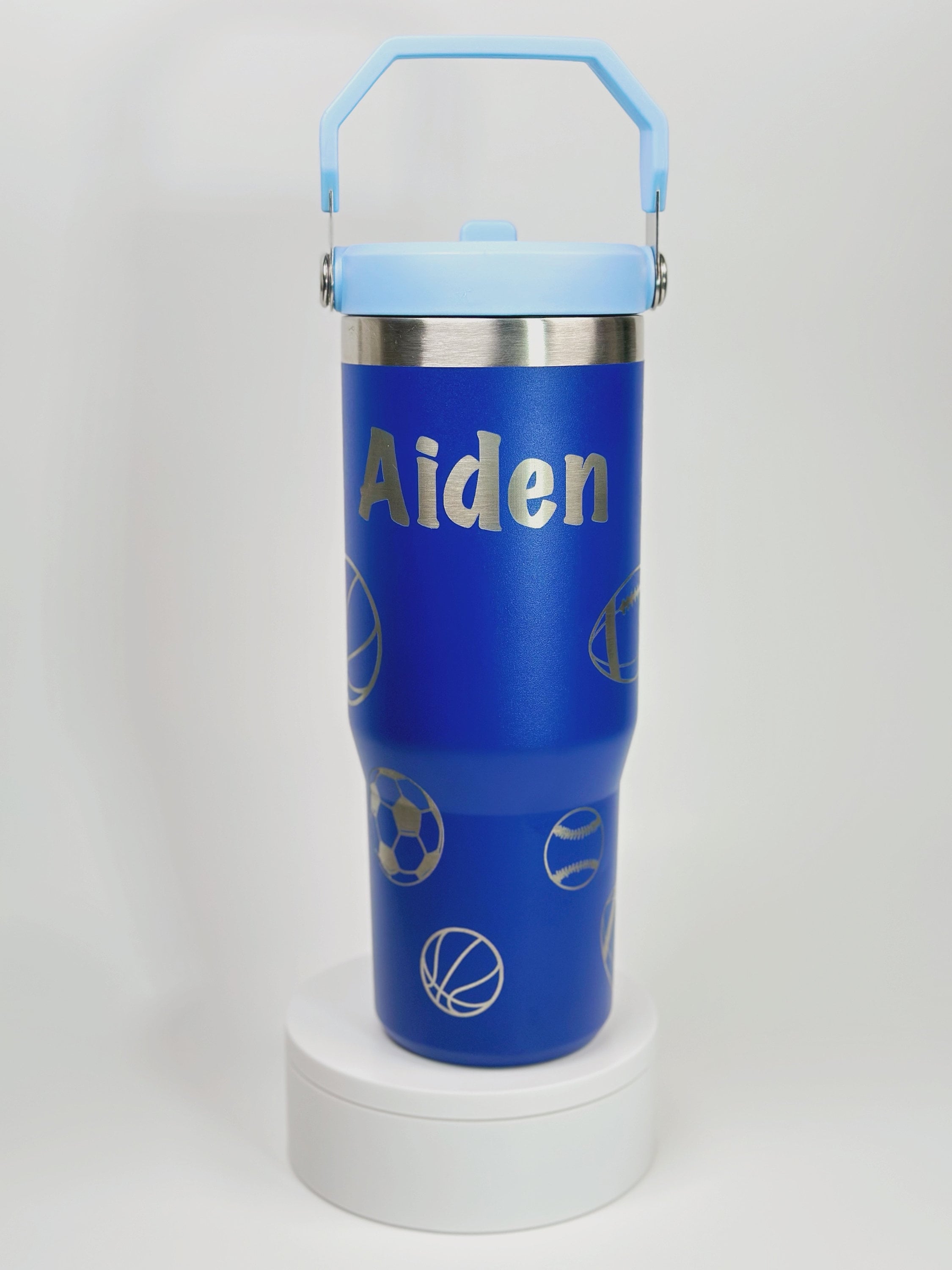Sports Custom Engraved Stanley 30 Oz. IceFlow Tumbler with Flip Straw Personalized Tumbler Personalized water bottle Laser Engraved