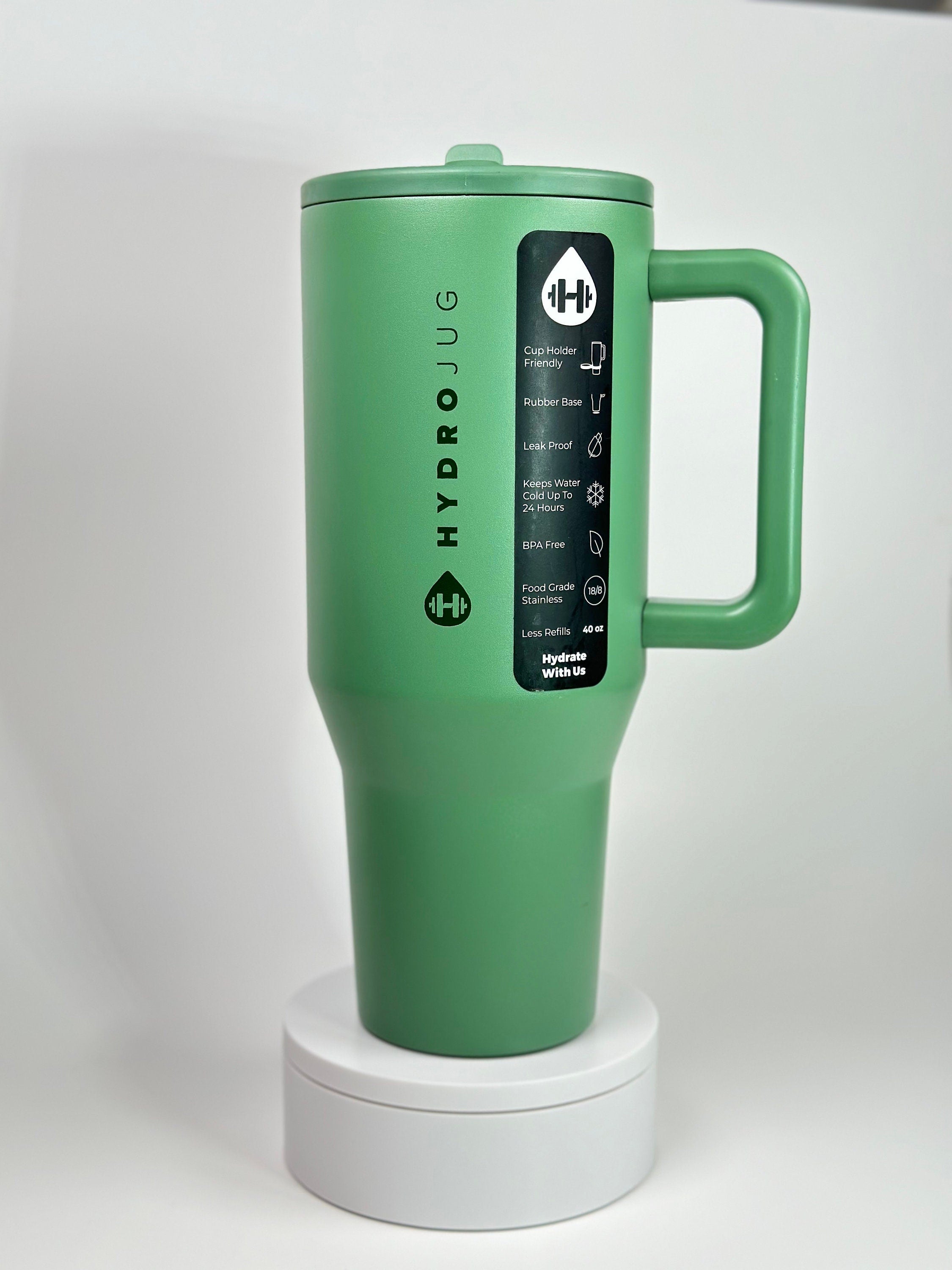 Hydrojug 40 oz traveler custom engraved tumbler doesn't leak gym tumbler gift idea personalized.