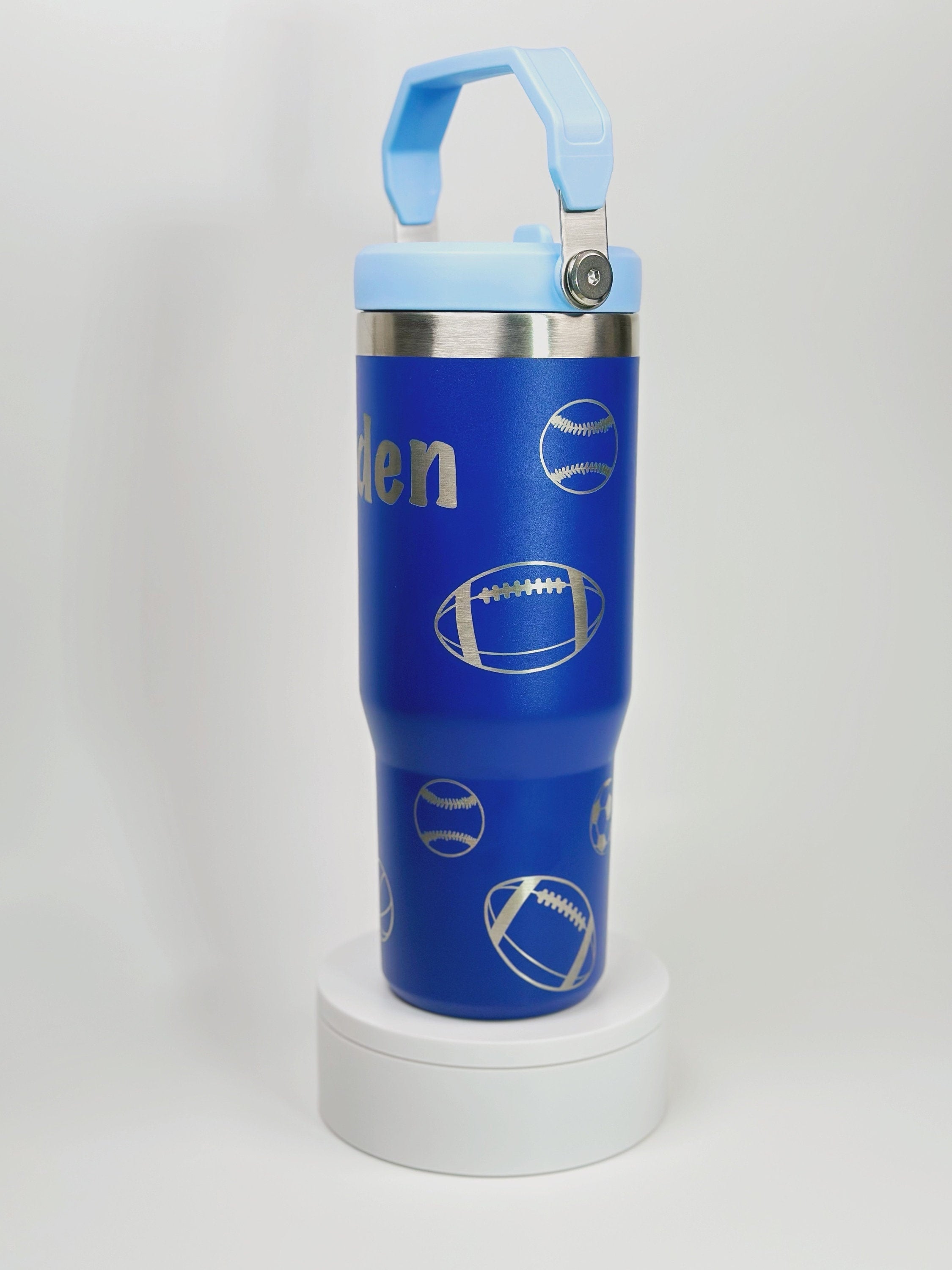 Sports Custom Engraved Stanley 30 Oz. IceFlow Tumbler with Flip Straw Personalized Tumbler Personalized water bottle Laser Engraved