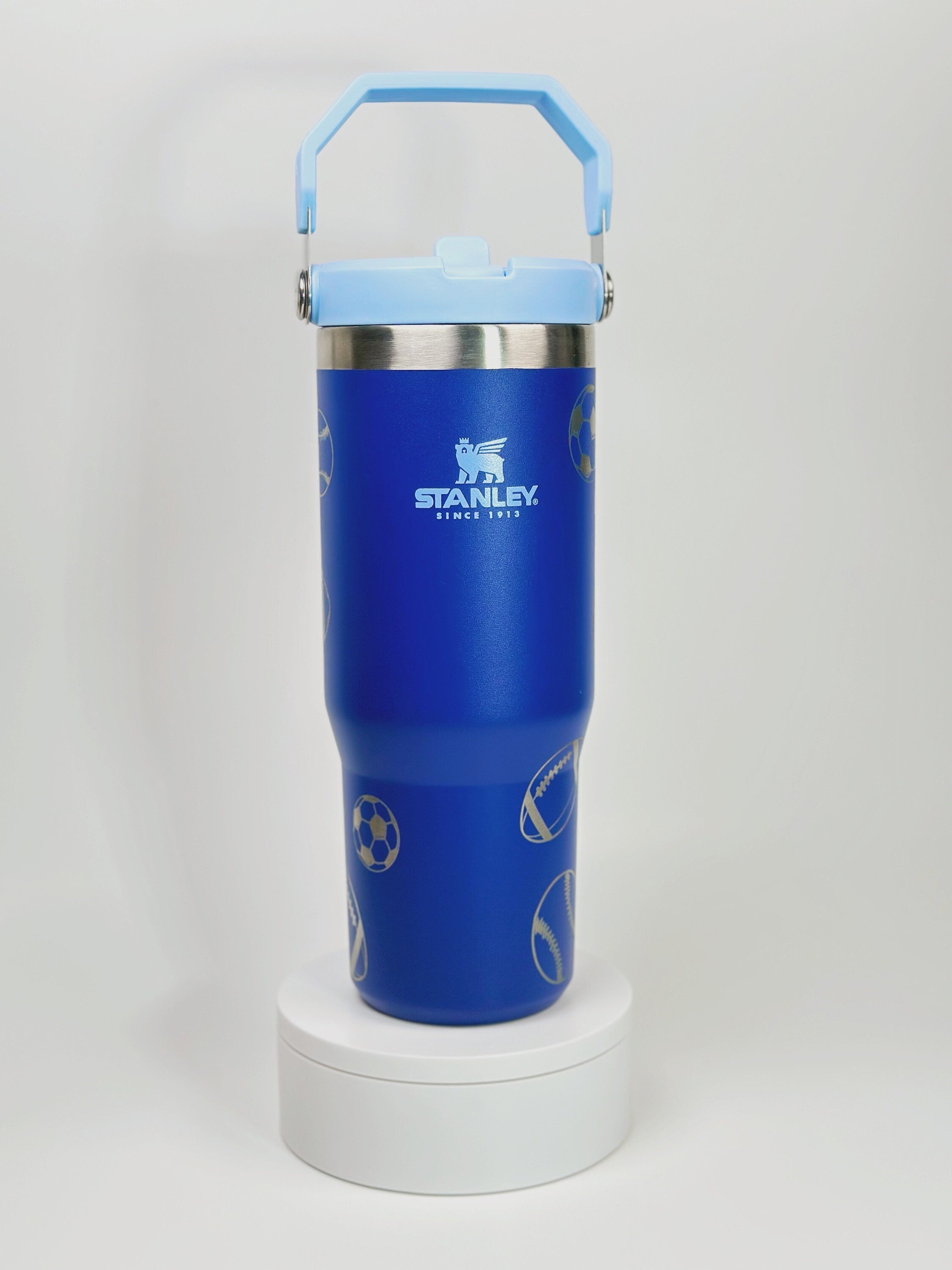 Sports Custom Engraved Stanley 30 Oz. IceFlow Tumbler with Flip Straw Personalized Tumbler Personalized water bottle Laser Engraved
