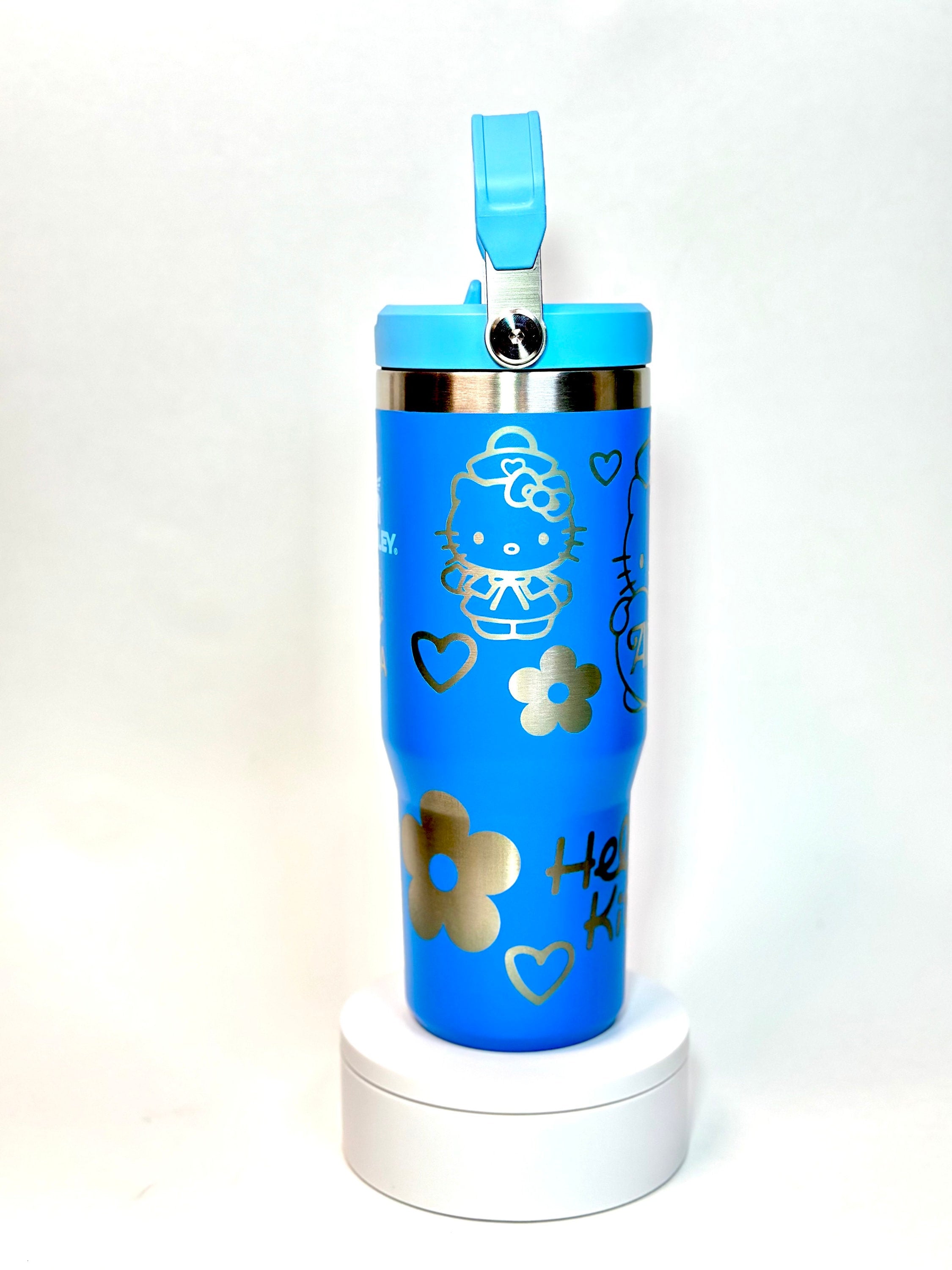 Hello Kitty Nurse Stanley Tumbler Iceflow Custom Engraved Personalized water bottle 30 oz and 20 oz Stanley Iceflow with flip straw engraved