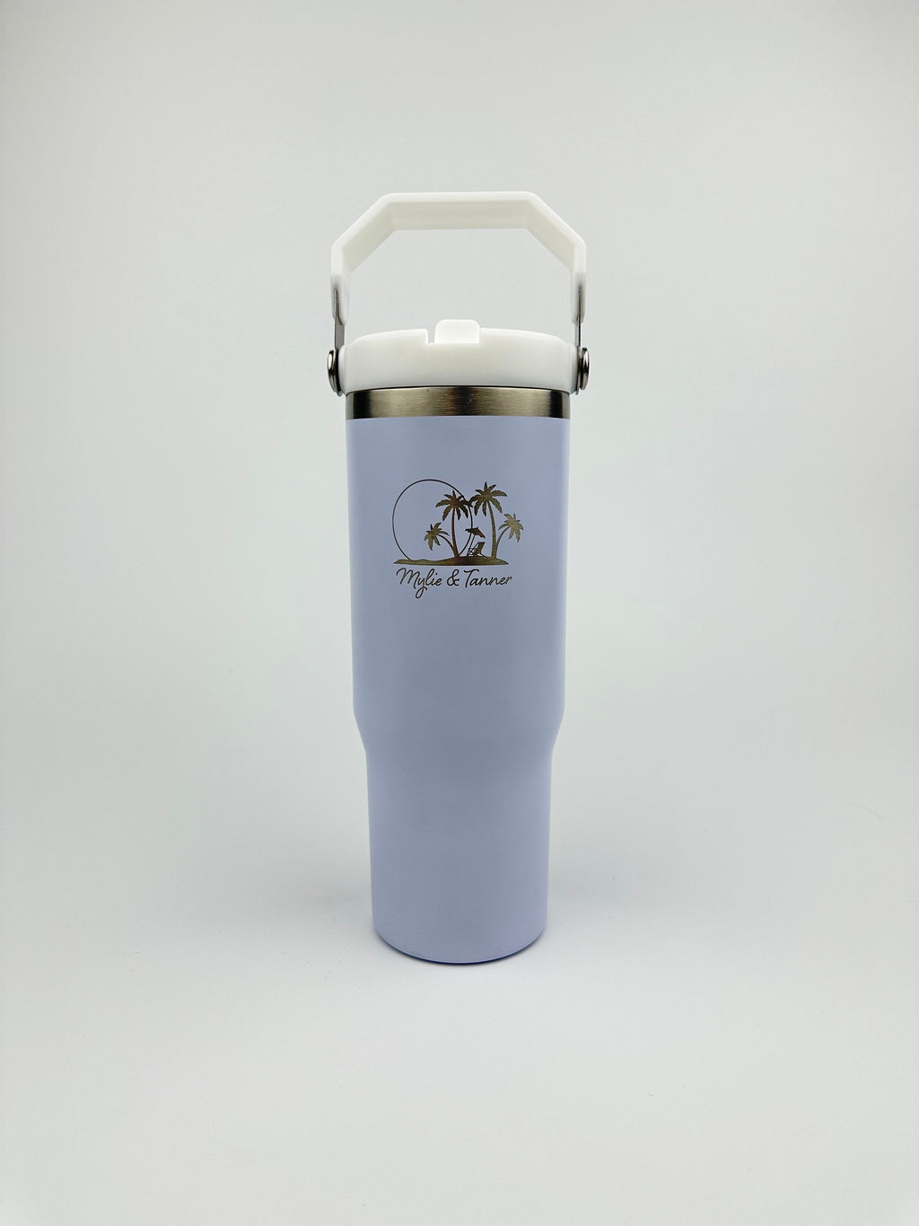 Travel Tumbler 30 oz Vacation Cup Personalized With Straw Custom Engraved Tumbler For Family Trip Honeymoon Anniversary Birthday