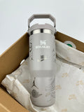 Sneakerhead Stanley Tumbler Iceflow Custom Engraved Personalized water bottle 30 oz or 20 oz Stanley Iceflow with flip straw engraved