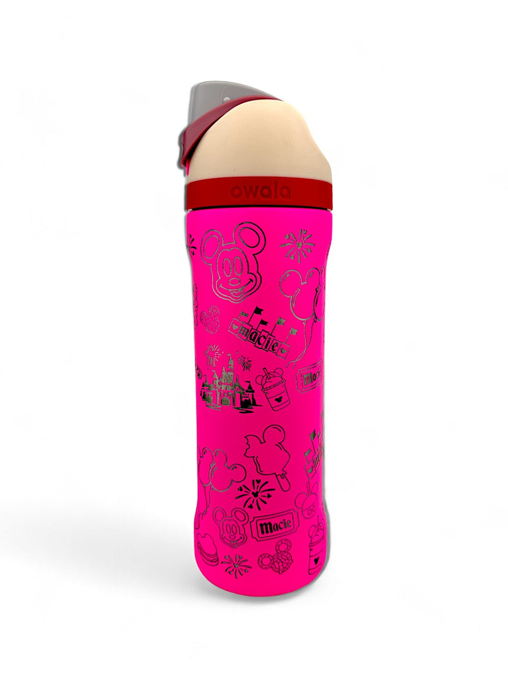 Disney Food Owala Engravings Disney Custom Engraved Water Bottle Love Disney Gift Idea For food Lovers Leak Proof Tumbler Engraved Gift