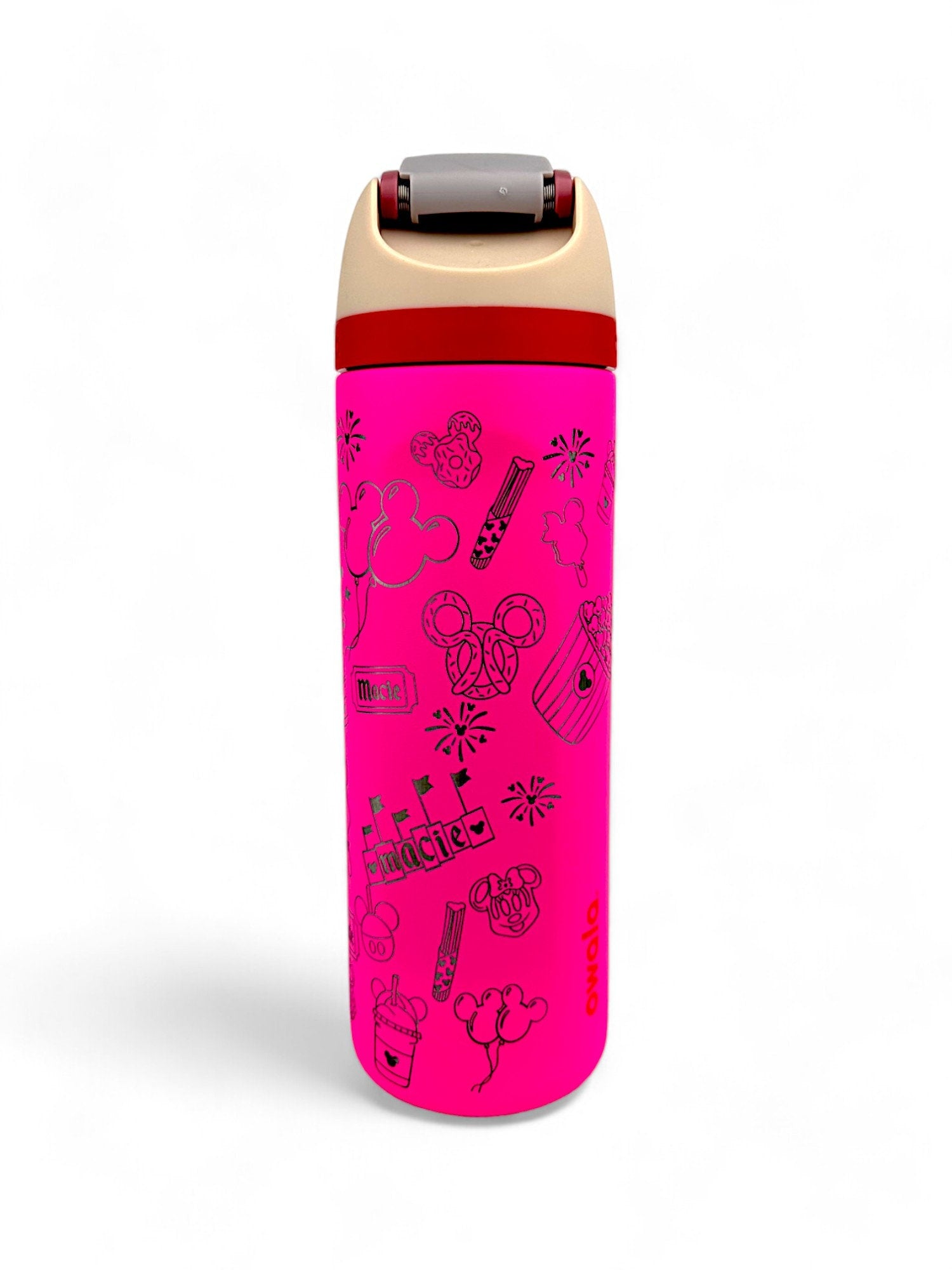 Disney Food Owala Engravings Disney Custom Engraved Water Bottle Love Disney Gift Idea For food Lovers Leak Proof Tumbler Engraved Gift
